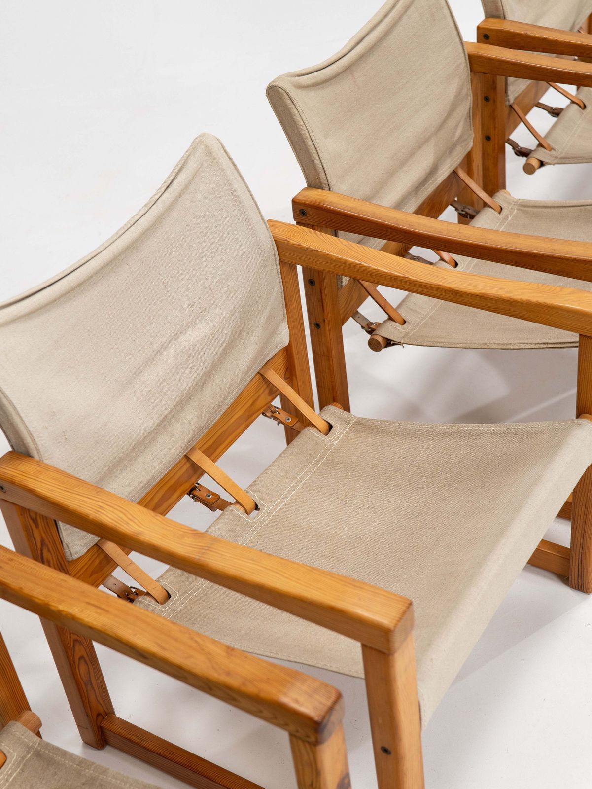 Midcentury Modern Set Of Four Karin Mobring Armchairs Model Diana By Ikea In Sweden, 1970s photo vintage