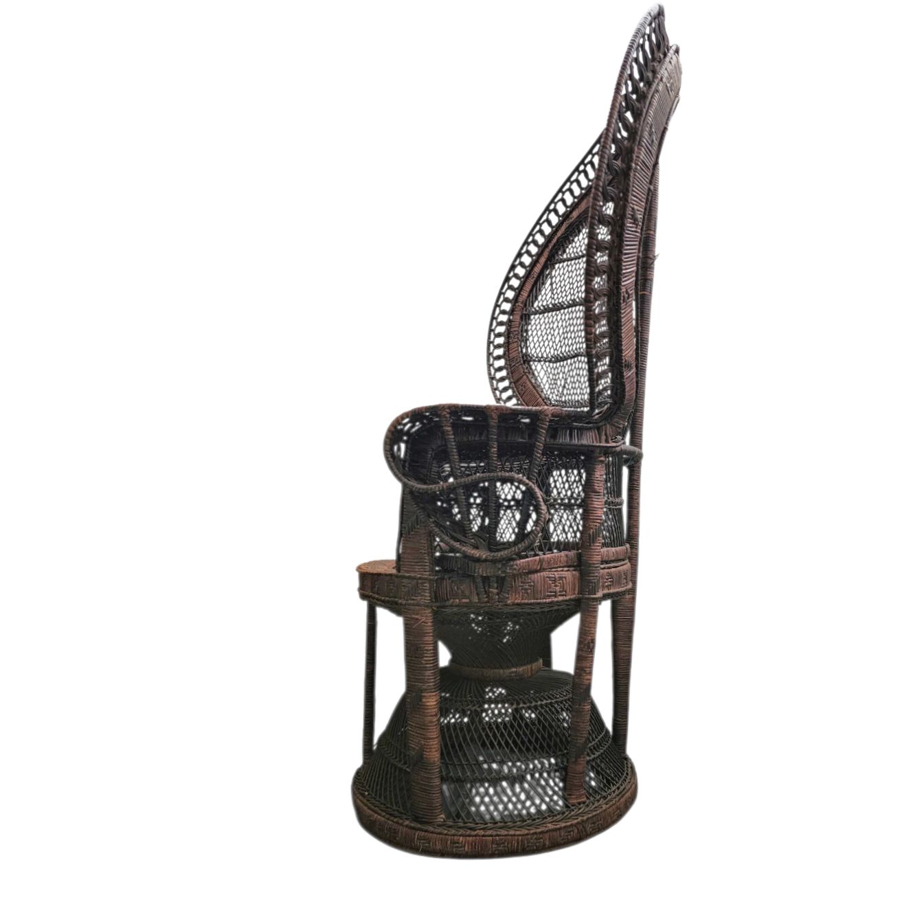 Peacock Emmanuelle Wicker Chair / Kok Maison / 1970s photo buy