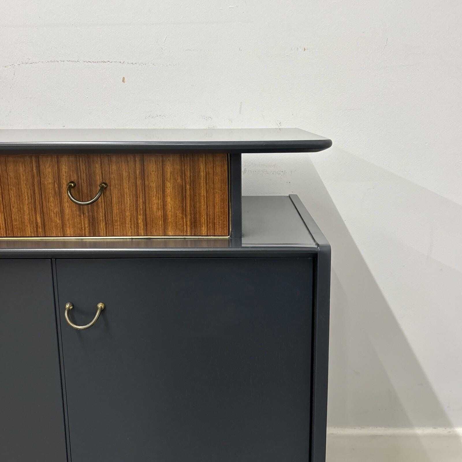 G Plan Librenza Sideboard: Refinished Tola & Black Mcm Cabinet photo vinterior