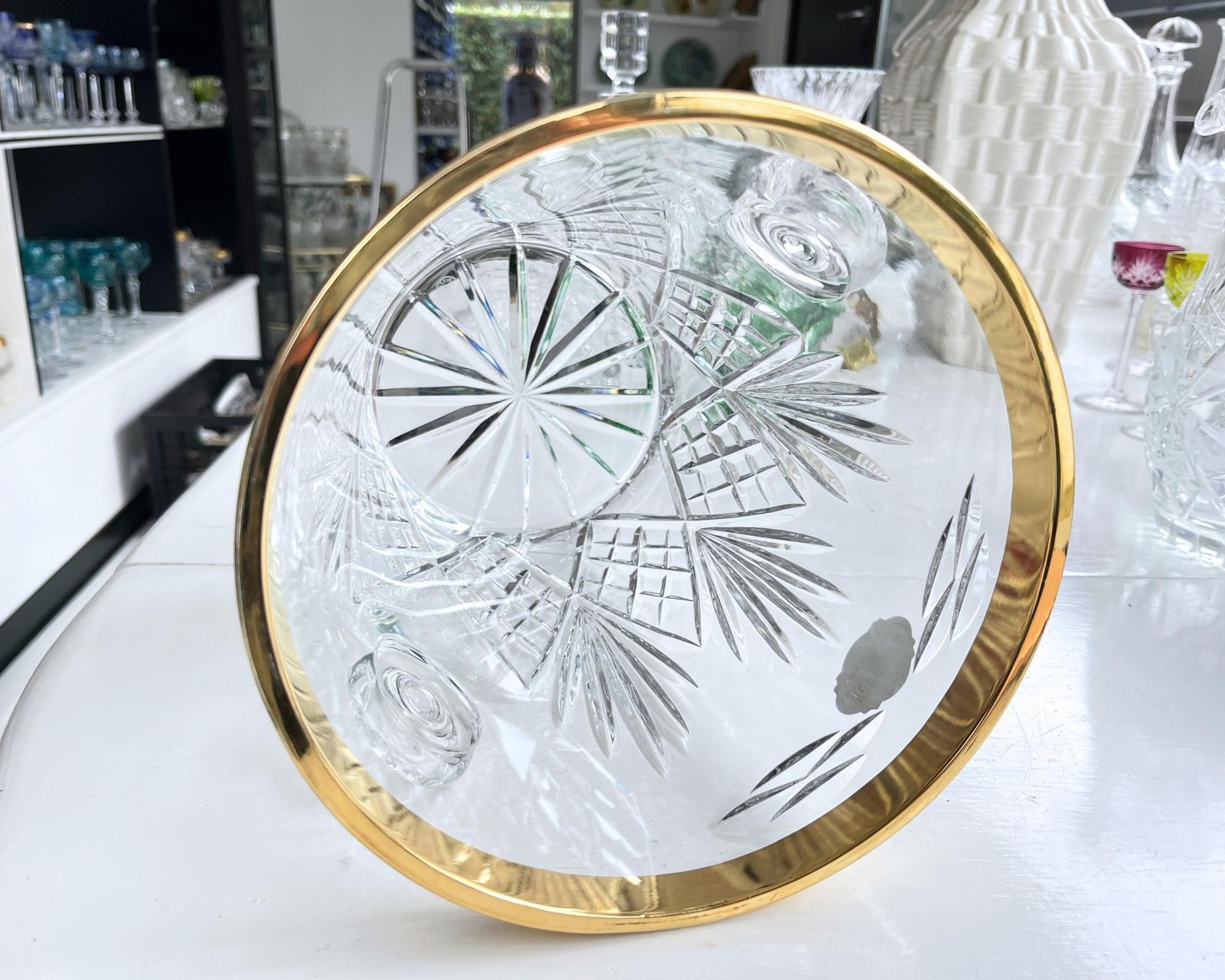 Franse Kristallen Champagnekoeler | Gouden Rand | Cristal Etzel photo buy