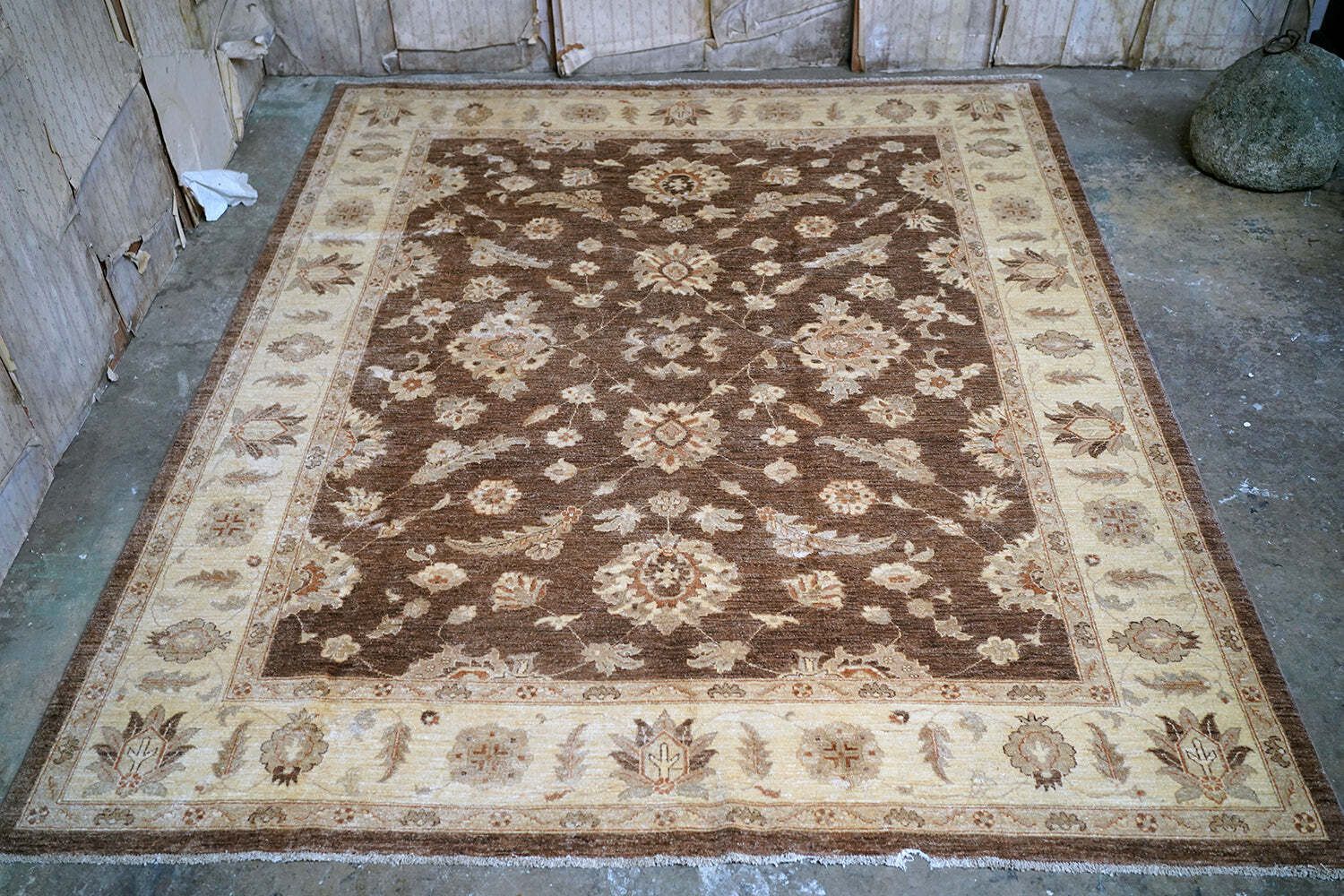A Large Contemporary Gold Antique Wash Ziegler Carpet C.2010 photo furniture