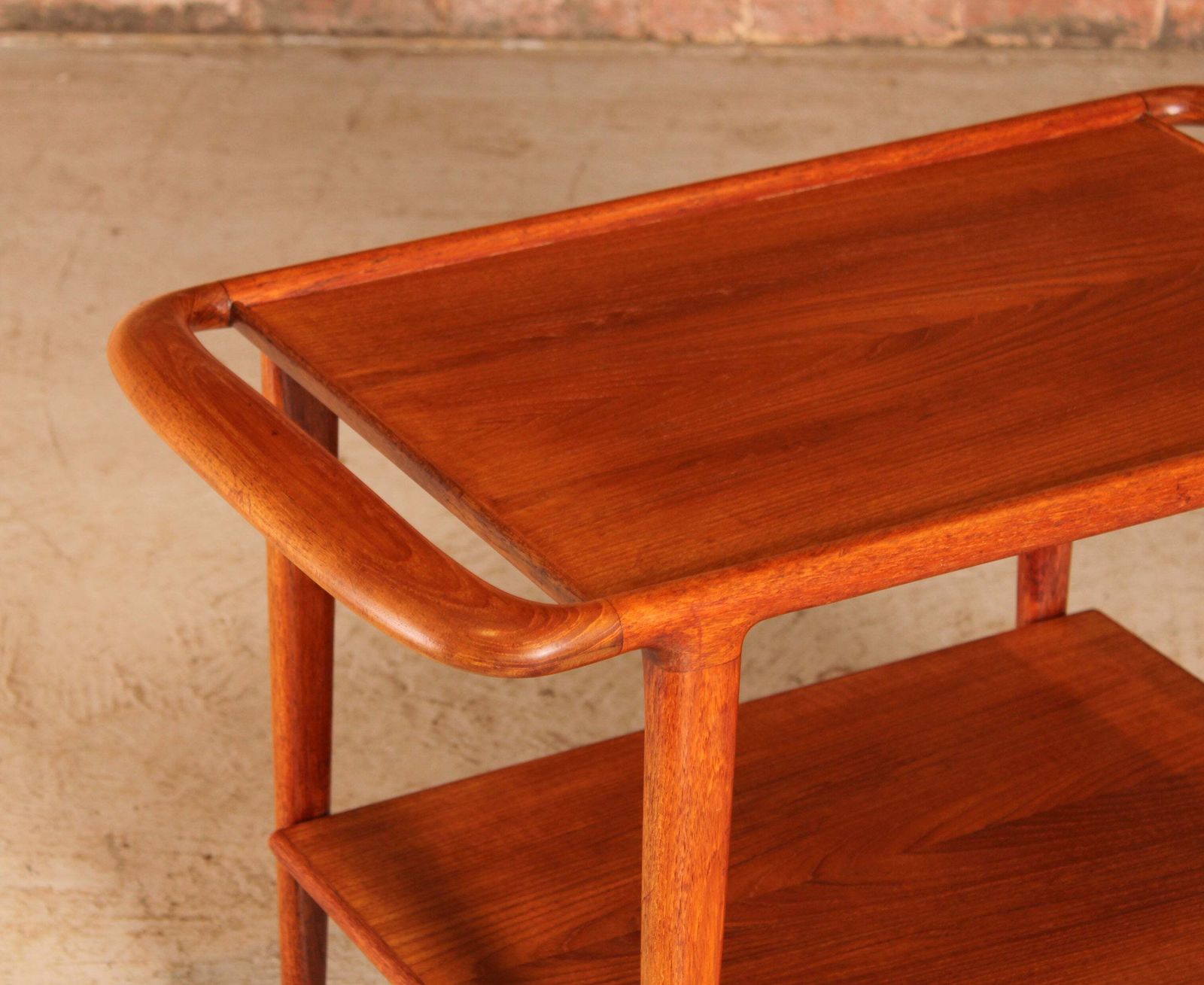 Mid Century 2 Tier Teak Serving Trolley By Niels O. Møller For J.L. Møllers, 1960s photo for sale