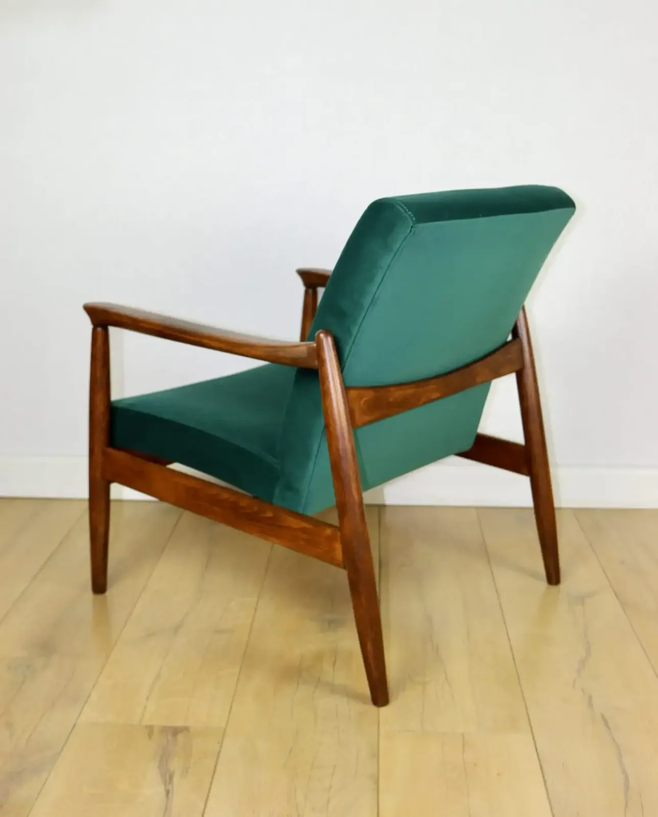 Gfm 64 Armchair, Designed By Edmund Homa From The 1970s, Green Velvet   Jade 500   2 Pieces Available photo vinterior