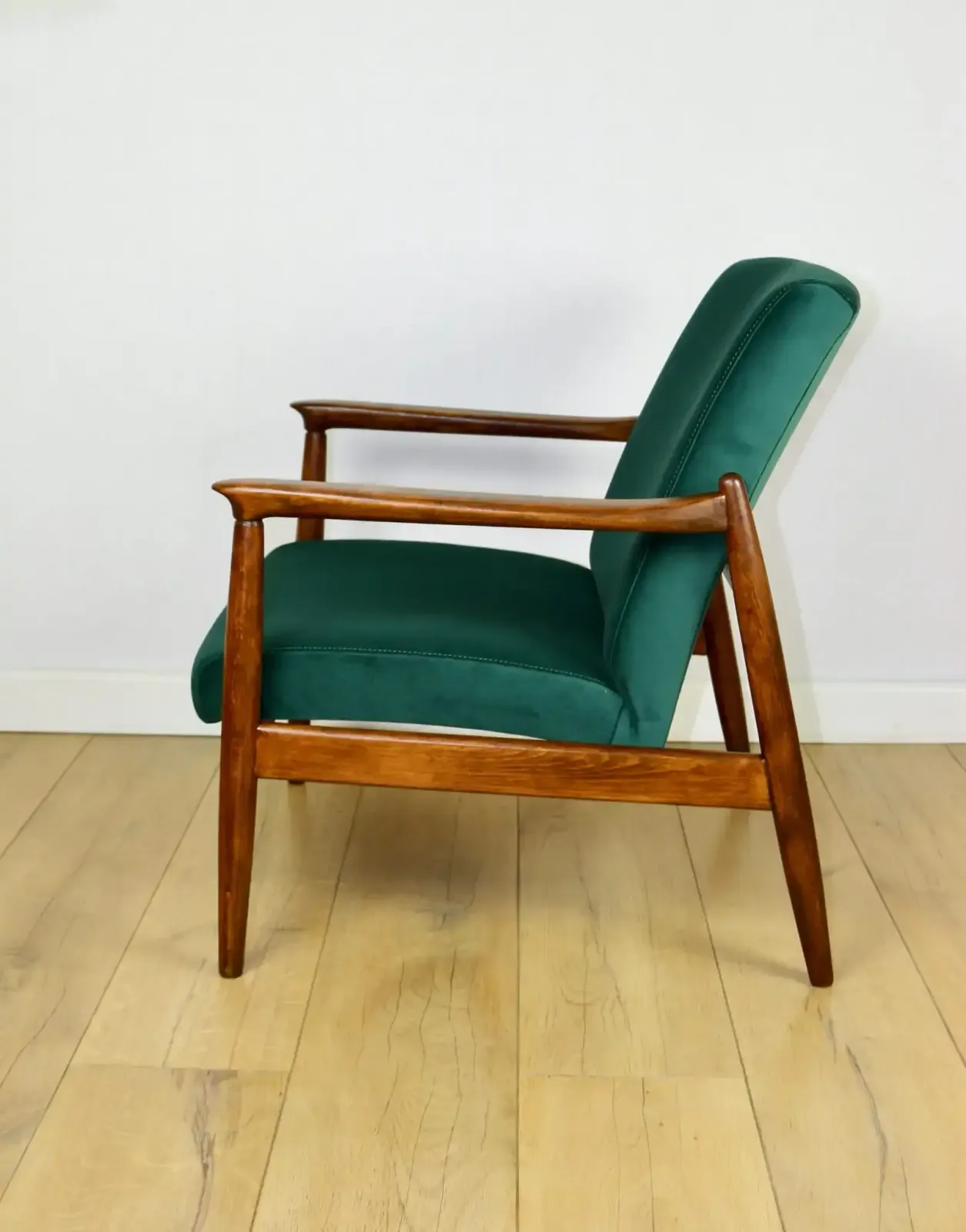 Gfm 64 Armchair, Designed By Edmund Homa From The 1970s, Green Velvet   Jade 500   2 Pieces Available photo buy