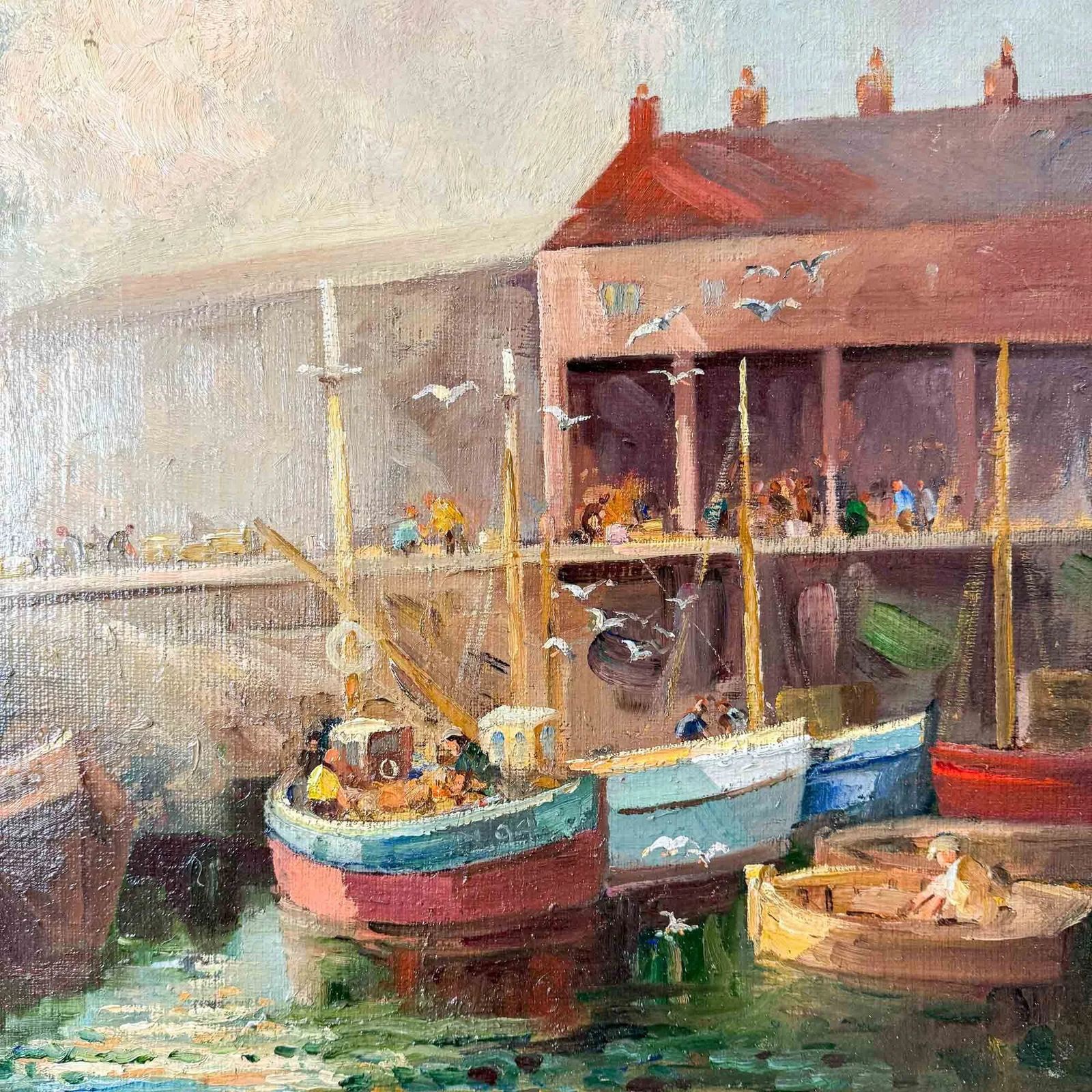 'Scarborough Harbour', Painting By Gordon Clifford Barlow photo for sale