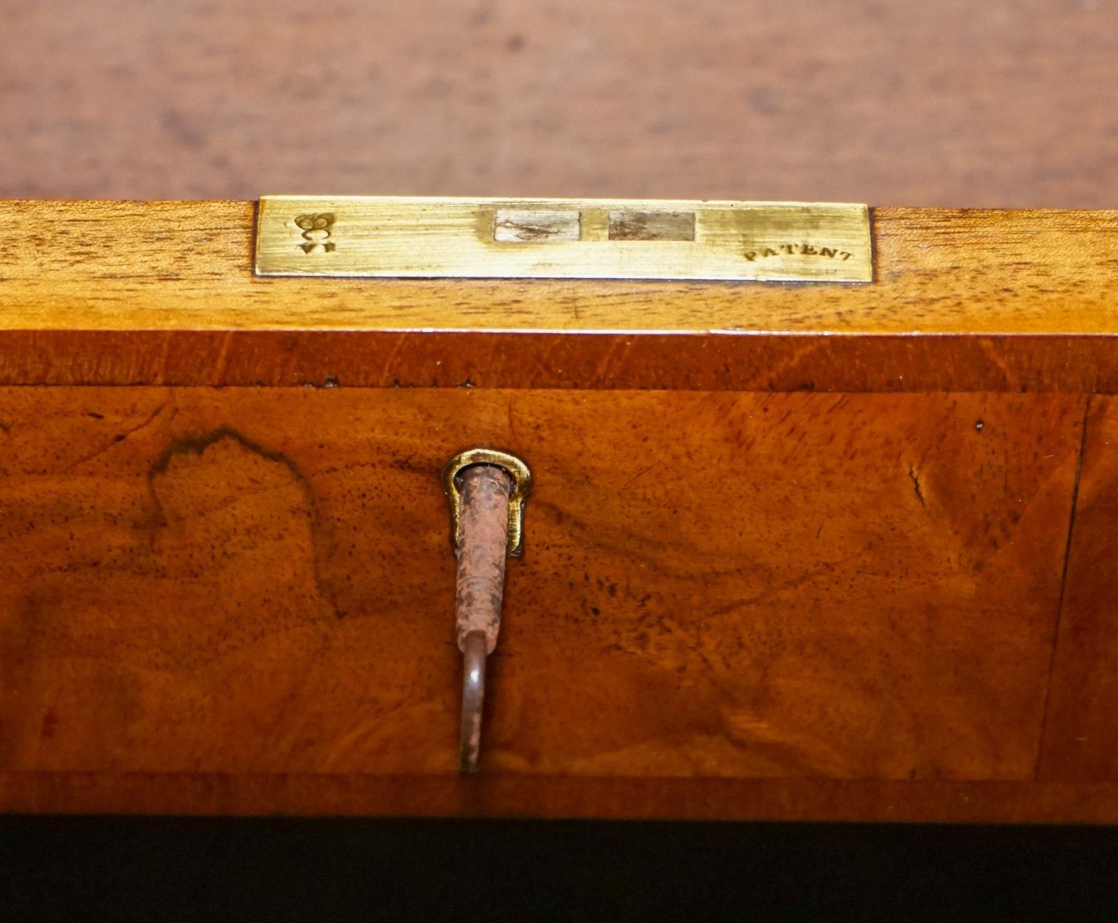 photo for sale Important Royal Druce & Co London 1840's Restored Burr Walnut Twin Pedestal Desk