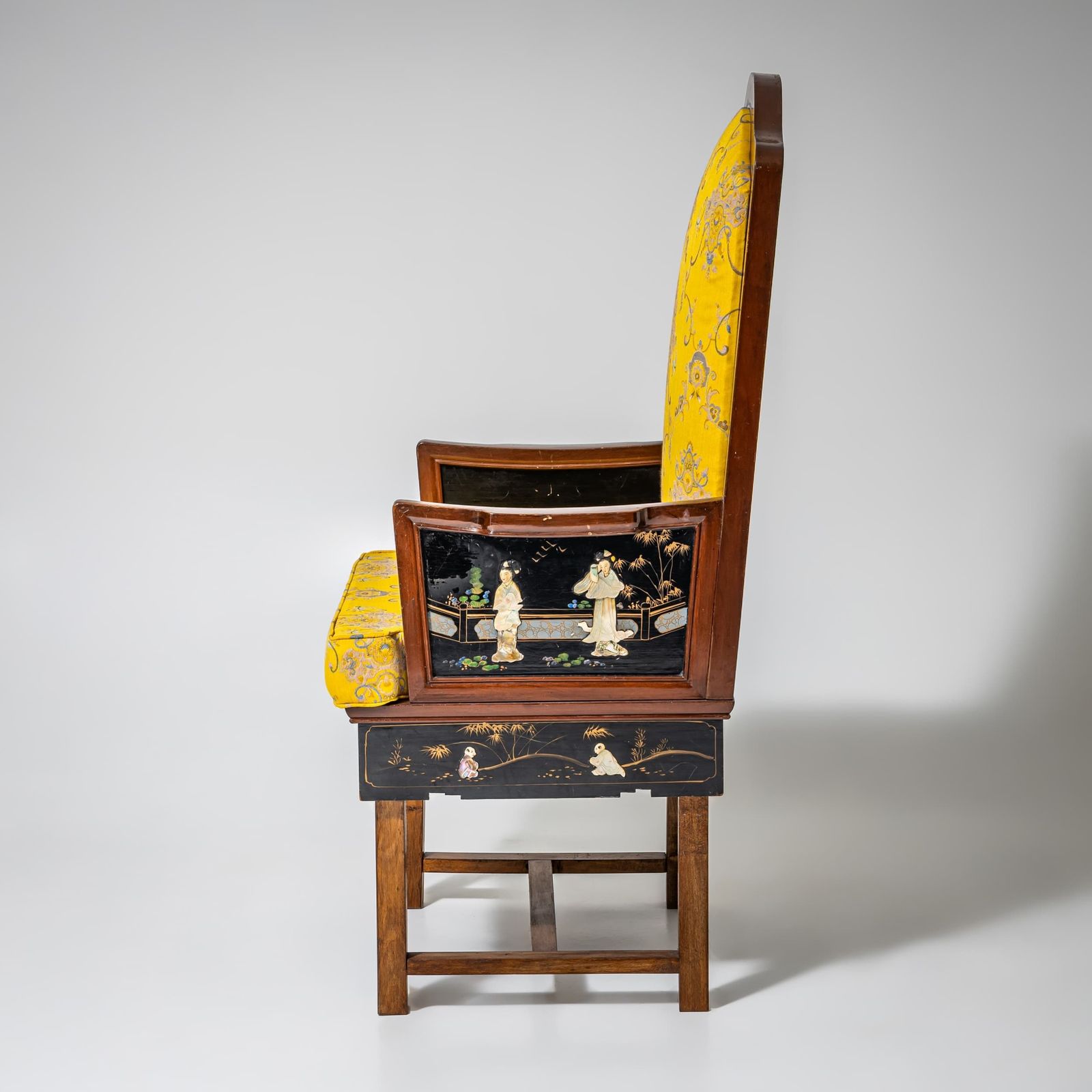 Armchair With Chinoiserie Lacquer Decoration, Probably Early 20th Century photo vintage