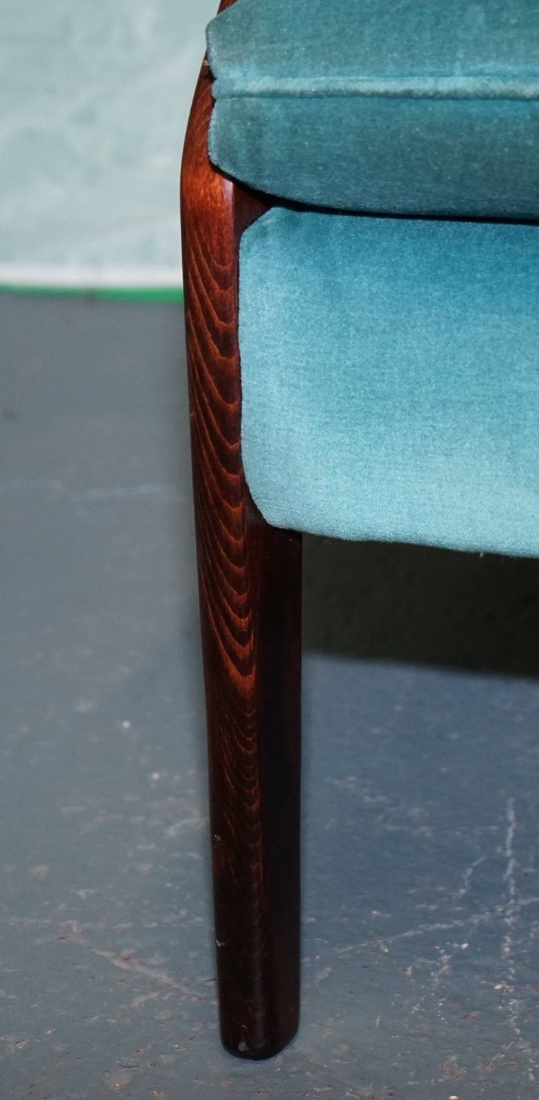 Furniture Mid Century Vintage Pair Of Parer Knoll Froxfield Blue Fabric Wingback Armchairs photo