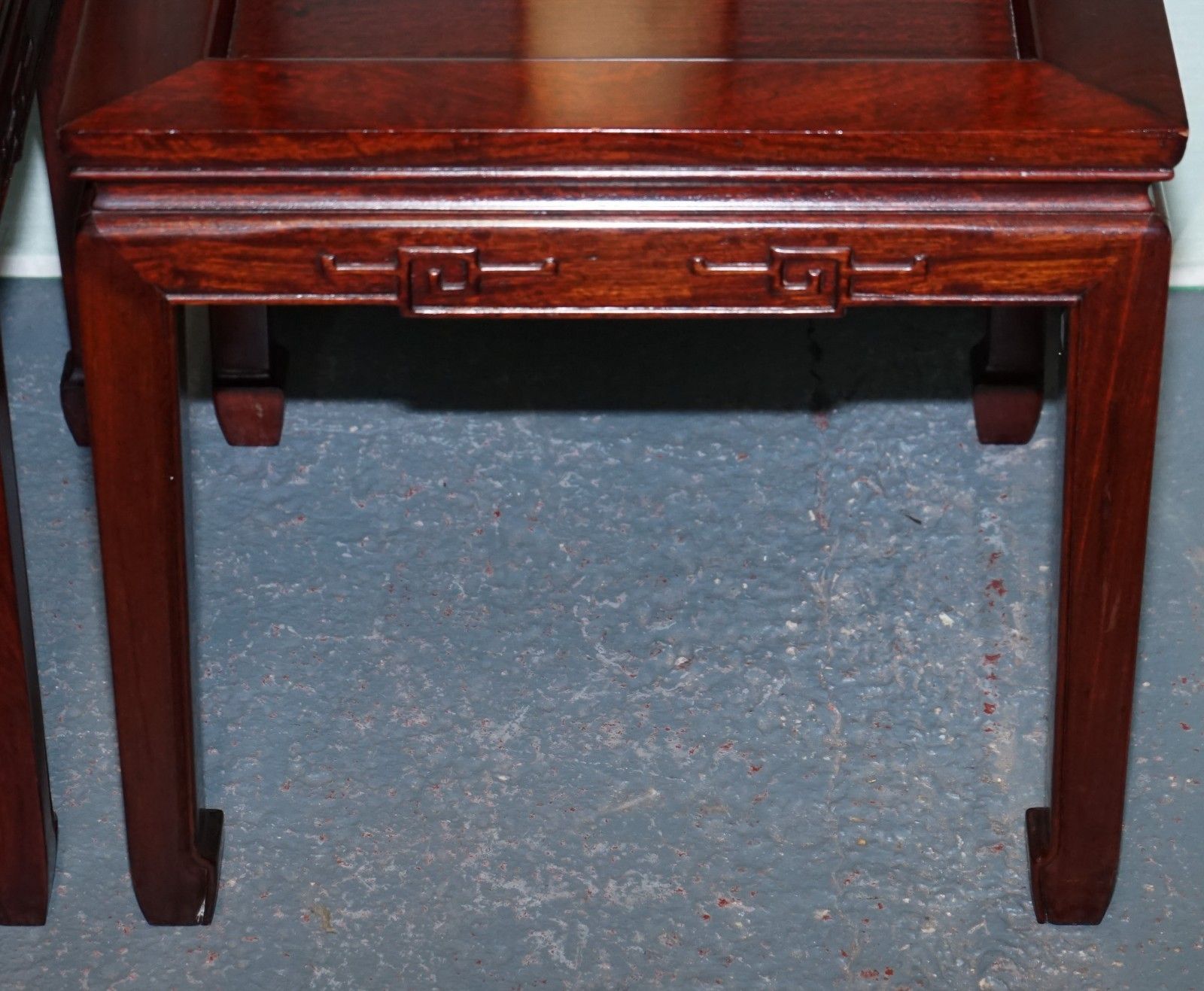 photo furniture Pair Of Oriental Chinese Hardwood Mother Of Pearl Inlaid Hall Chairs