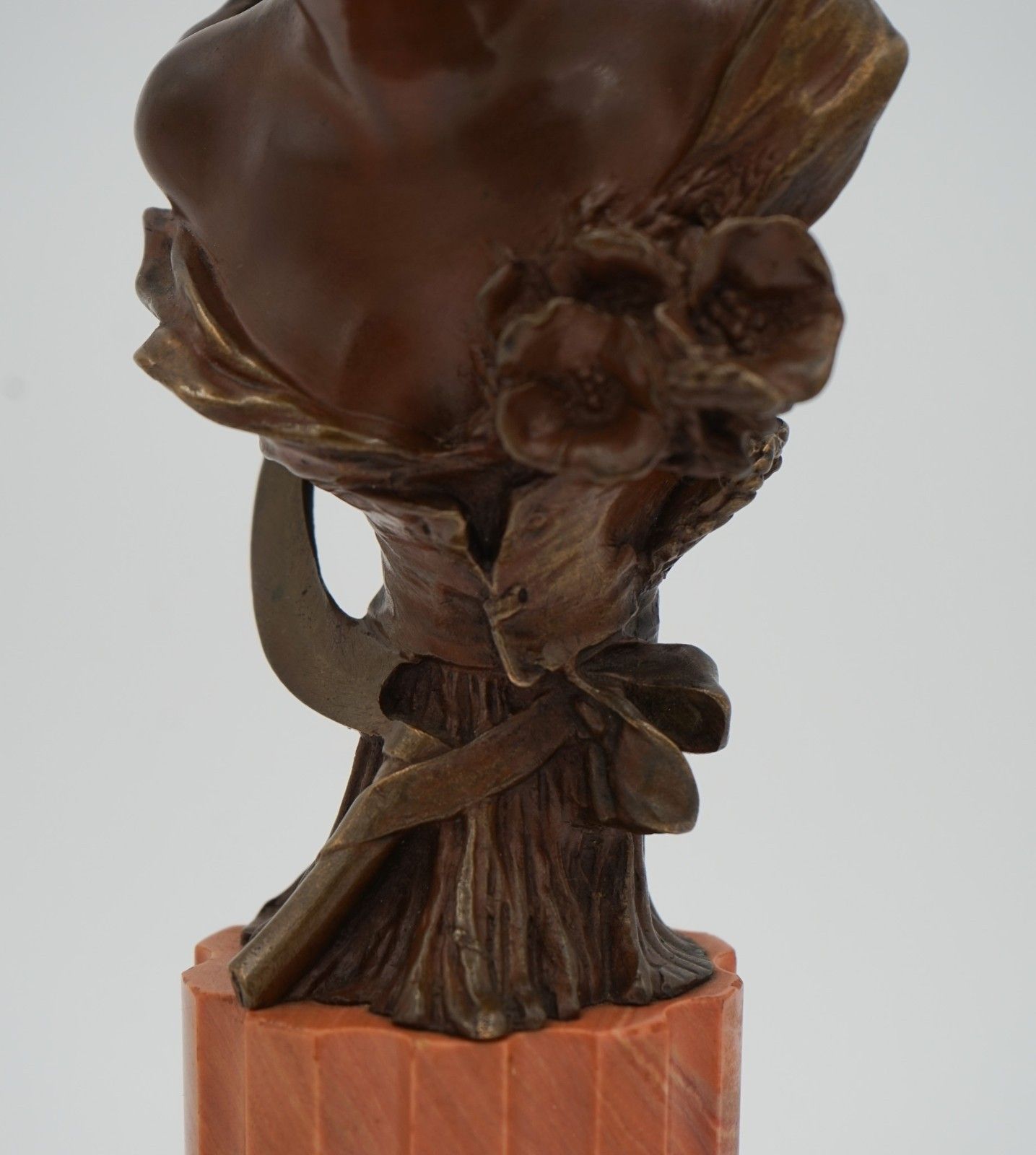 Antique 1885 1930 George Van Der Straeten Bronze Bust Of Dutch Lady photo vinterior