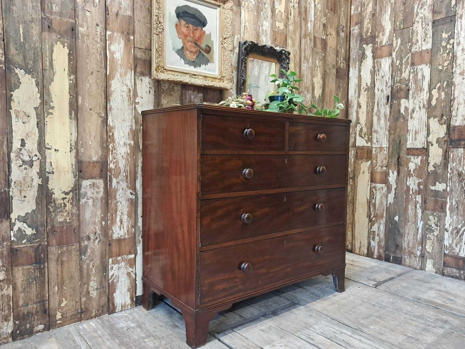 825.0 19th Century Mahogany Chest Of Drawers photo