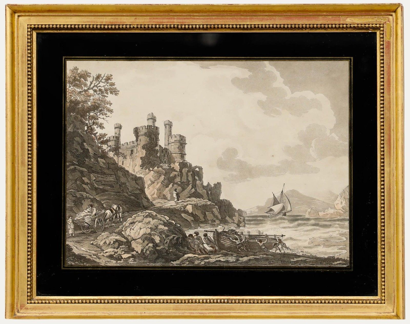 W. Pickett And J. Clarke After P.J. De Loutherbourg Etching, Conway Castle