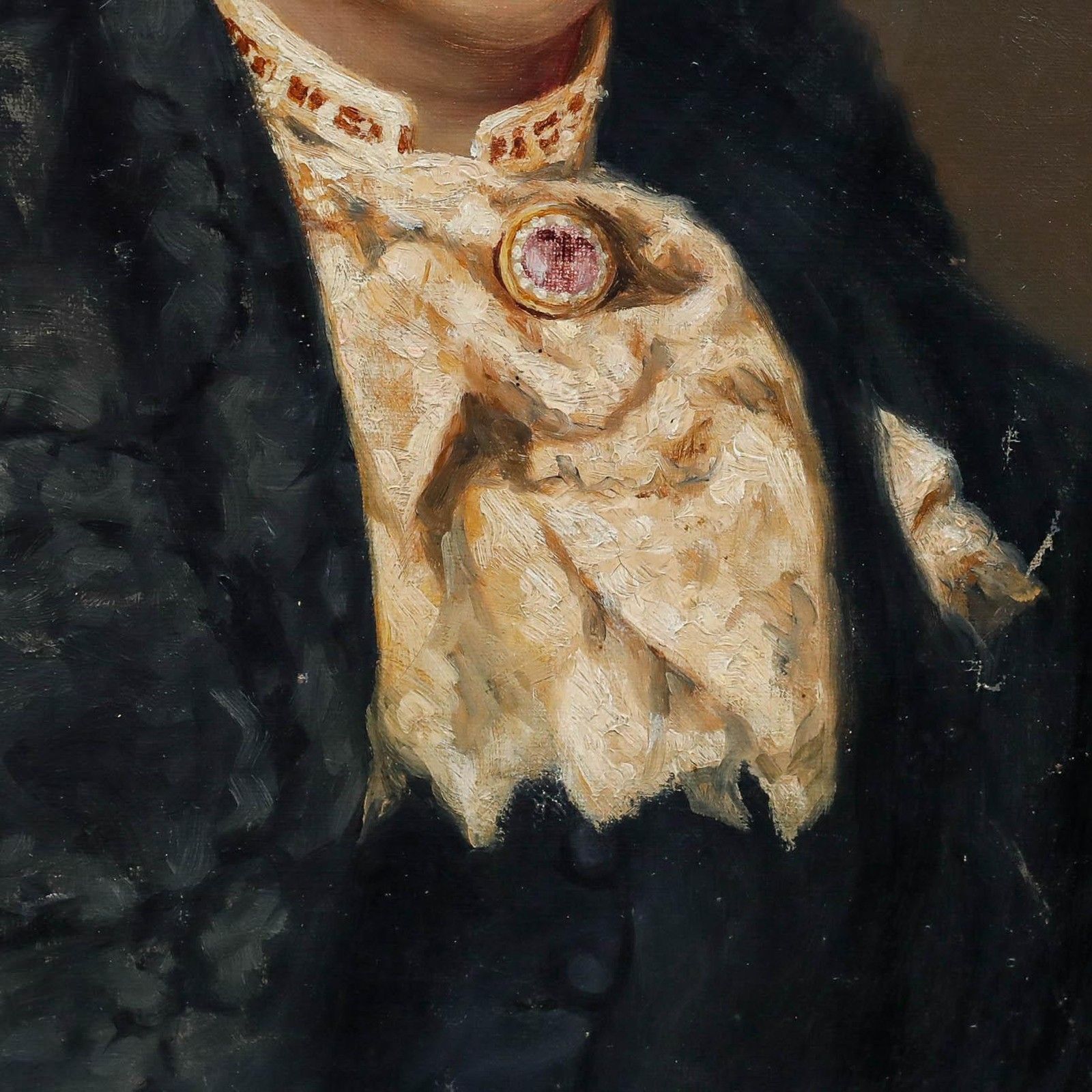Framed Late 19th Century Oil Portrait Of A Widow photo Art