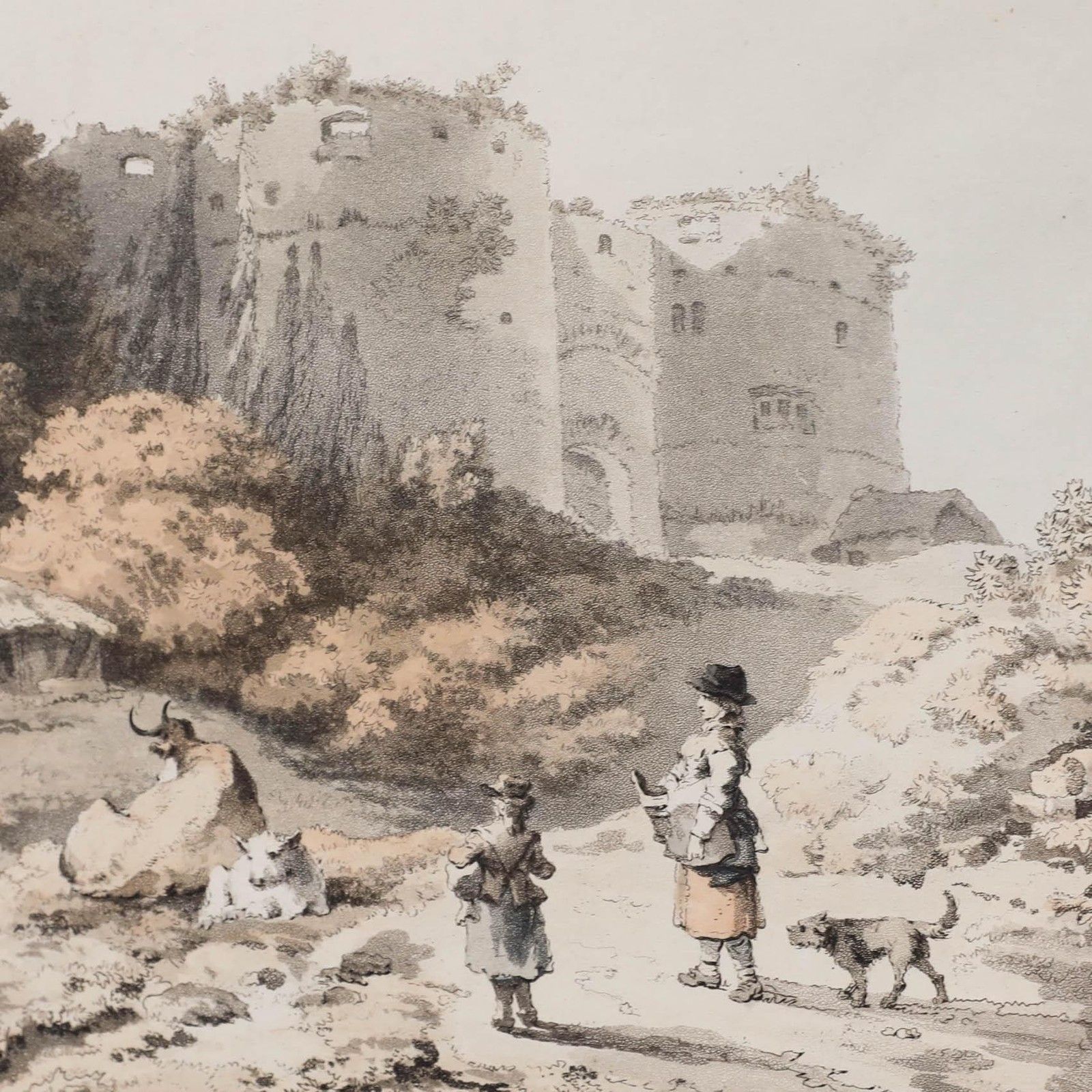W. Pickett And J. Clarke After P.J. De Loutherbourg Etching, Conway Castle photo Art