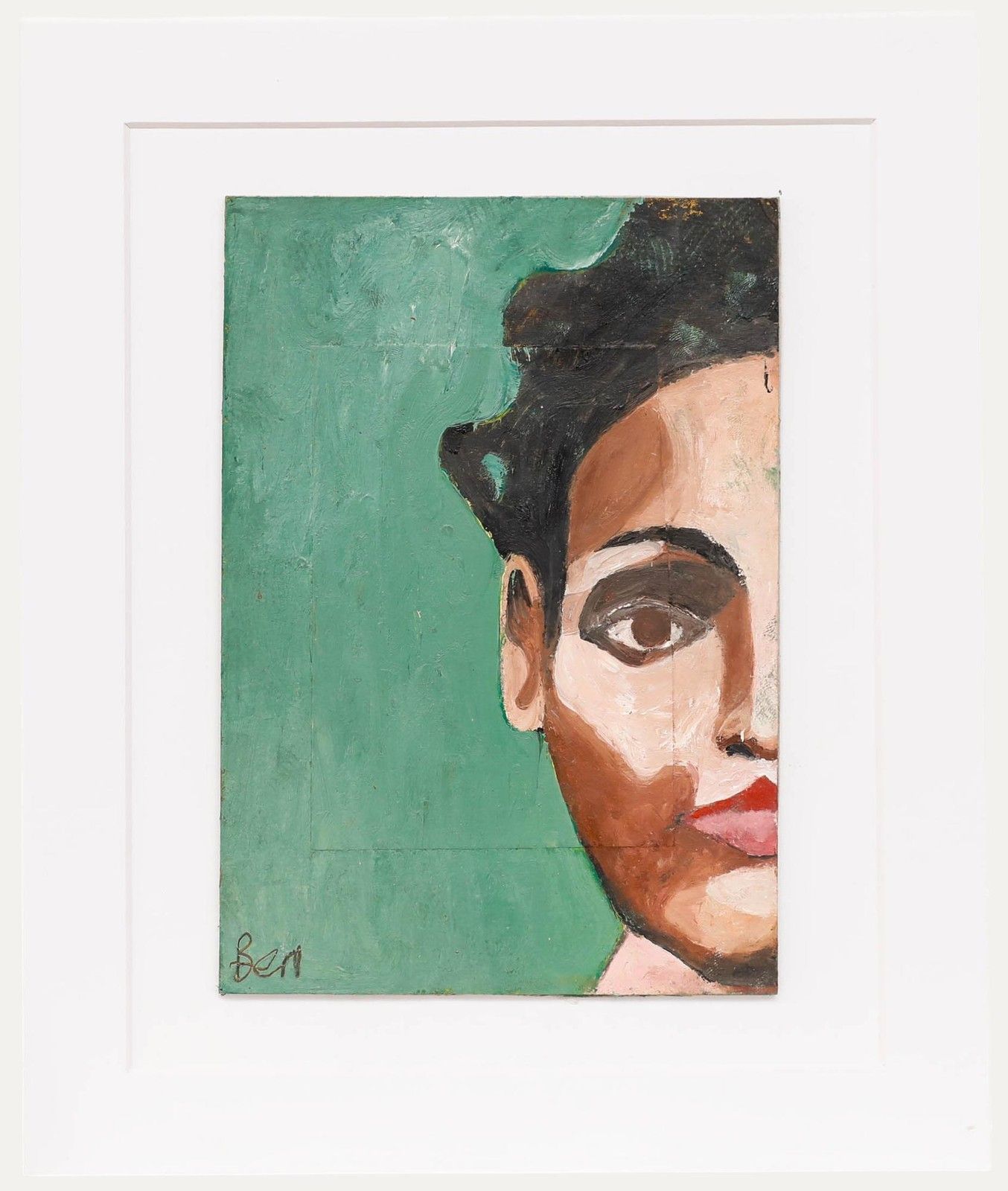 Ben Carrivick Contemporary Oil, Curly Hair