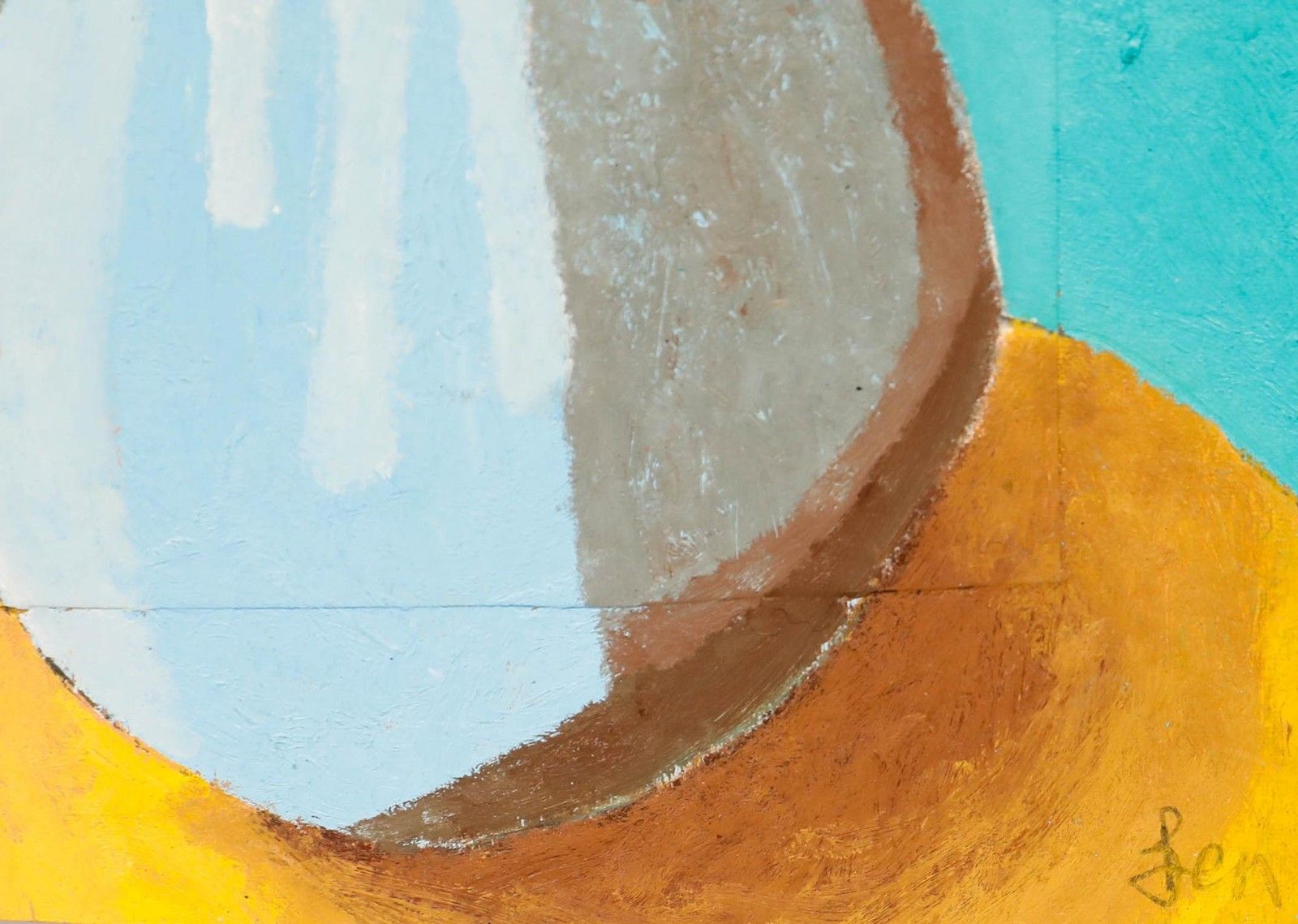 Ben Carrivick Contemporary Oil, Sunflowers In A Blue Vase photo 225.0