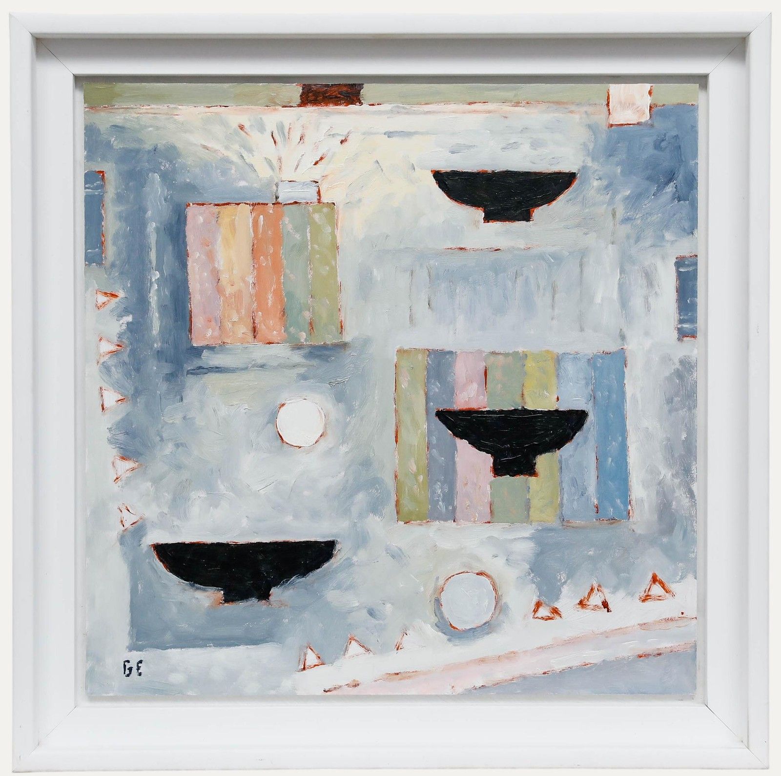 Graham Evernden (B.1947) Framed Contemporary Oil, Three Bowls