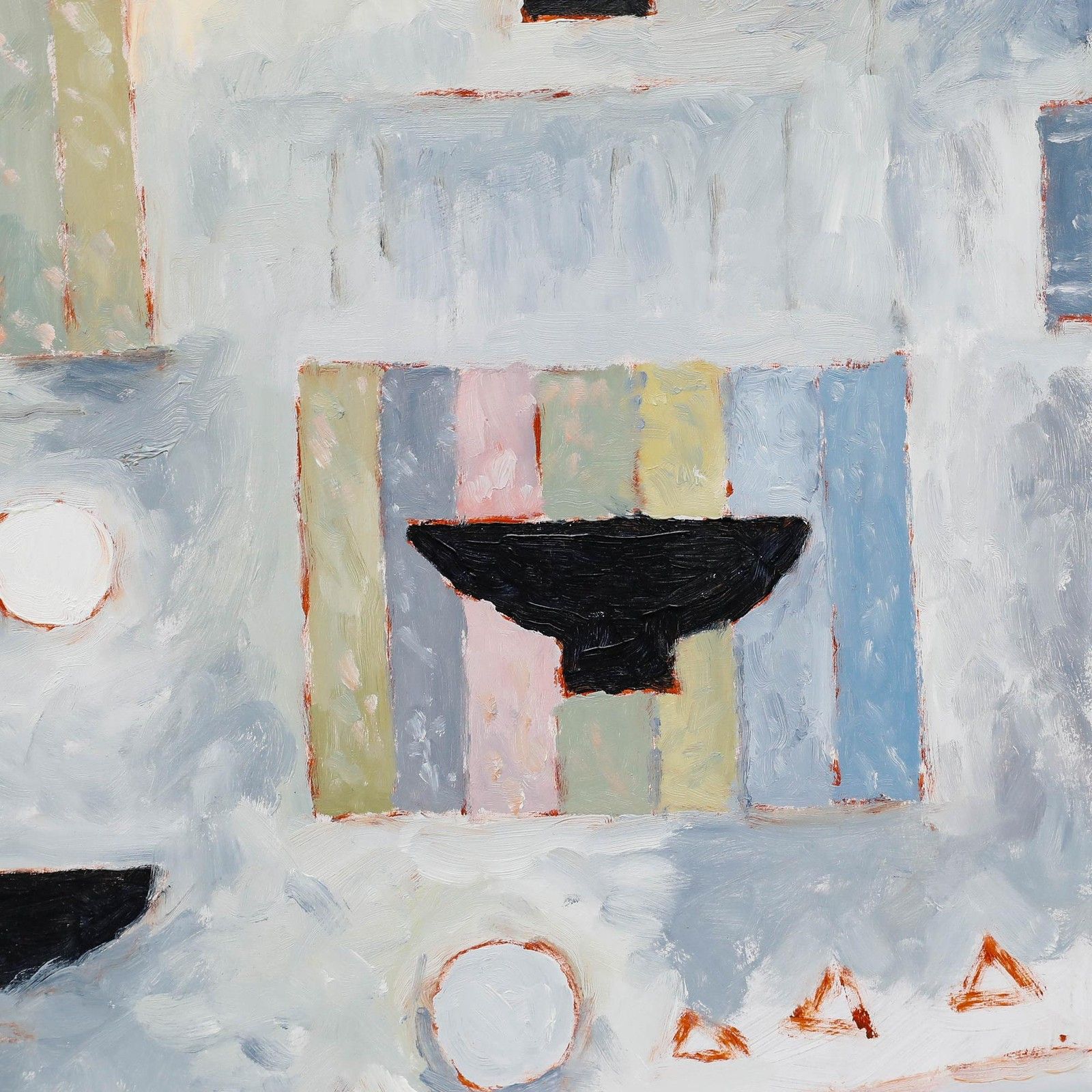 Graham Evernden (B.1947) Framed Contemporary Oil, Three Bowls photo Art
