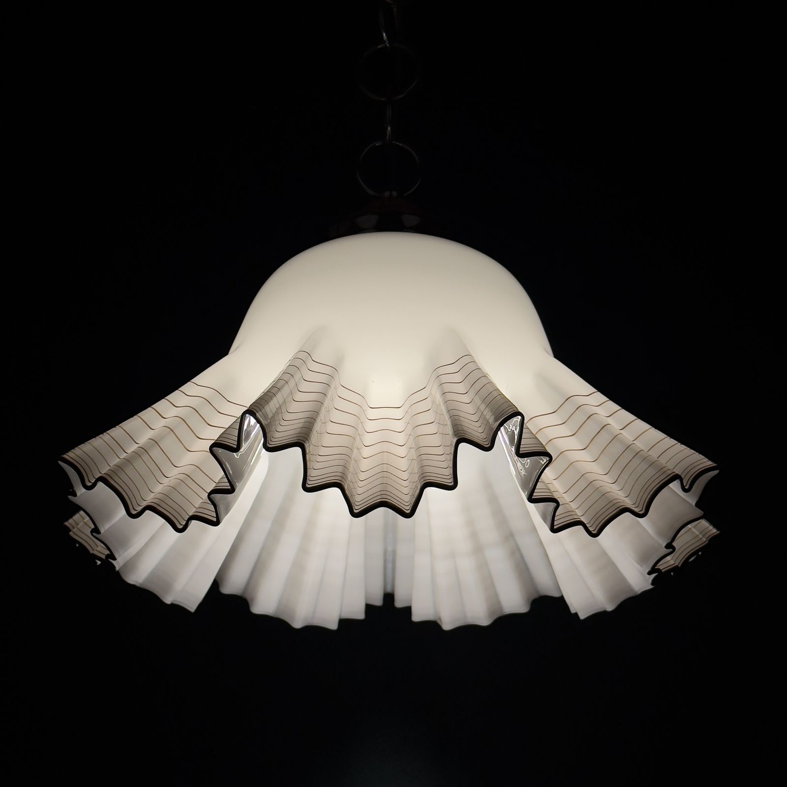 Vintage Murano Pendant Lamp By Vetreria De Majo, Italy 1970s photo Lighting