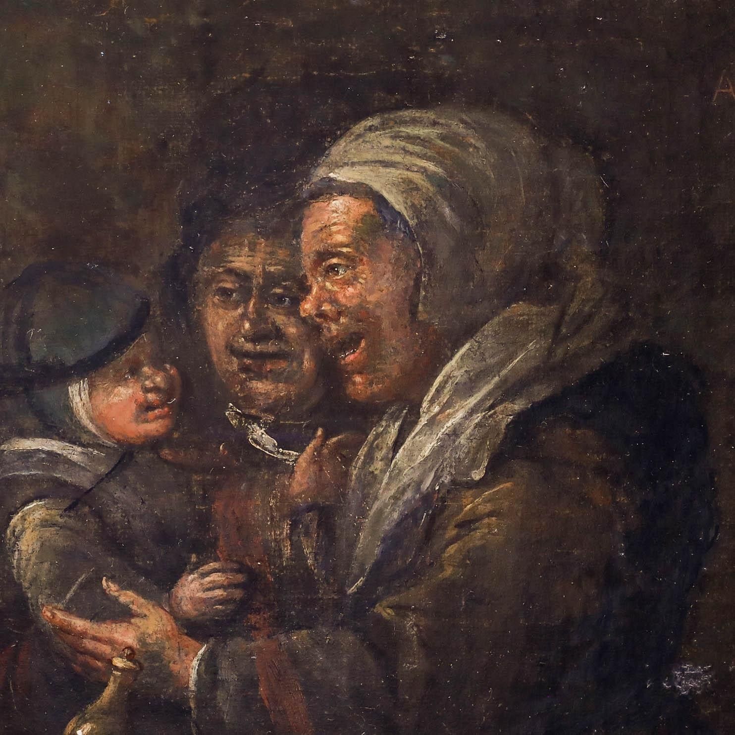 19th Century Oil The Family photo 395.0