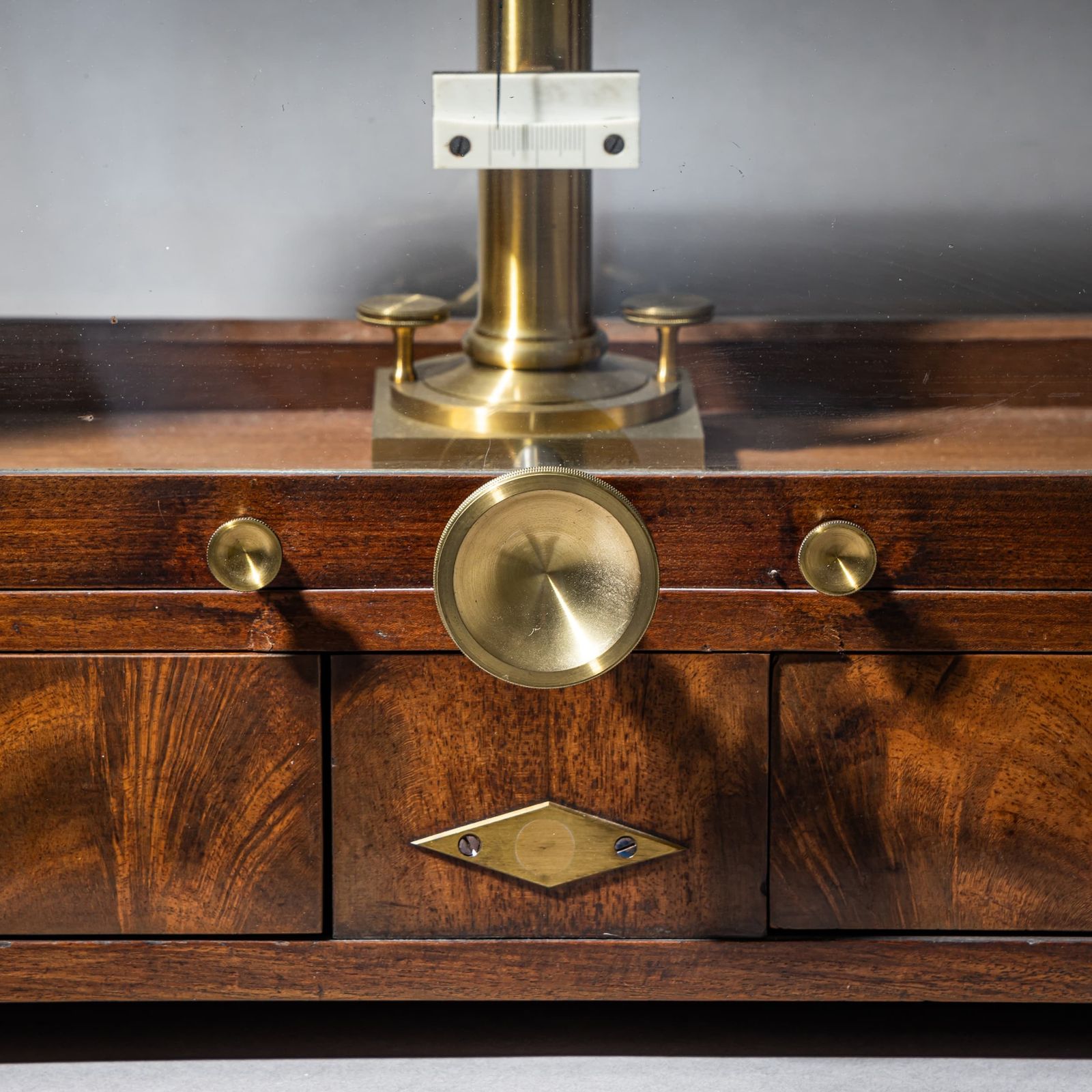 Brass Balance Scale In Wooden Case, 19th Century photo Home Decor