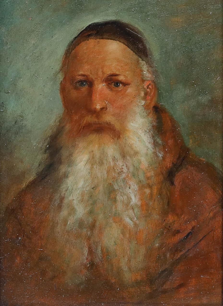 19th Century Oil Portrait Of A Bearded Monk photo furniture