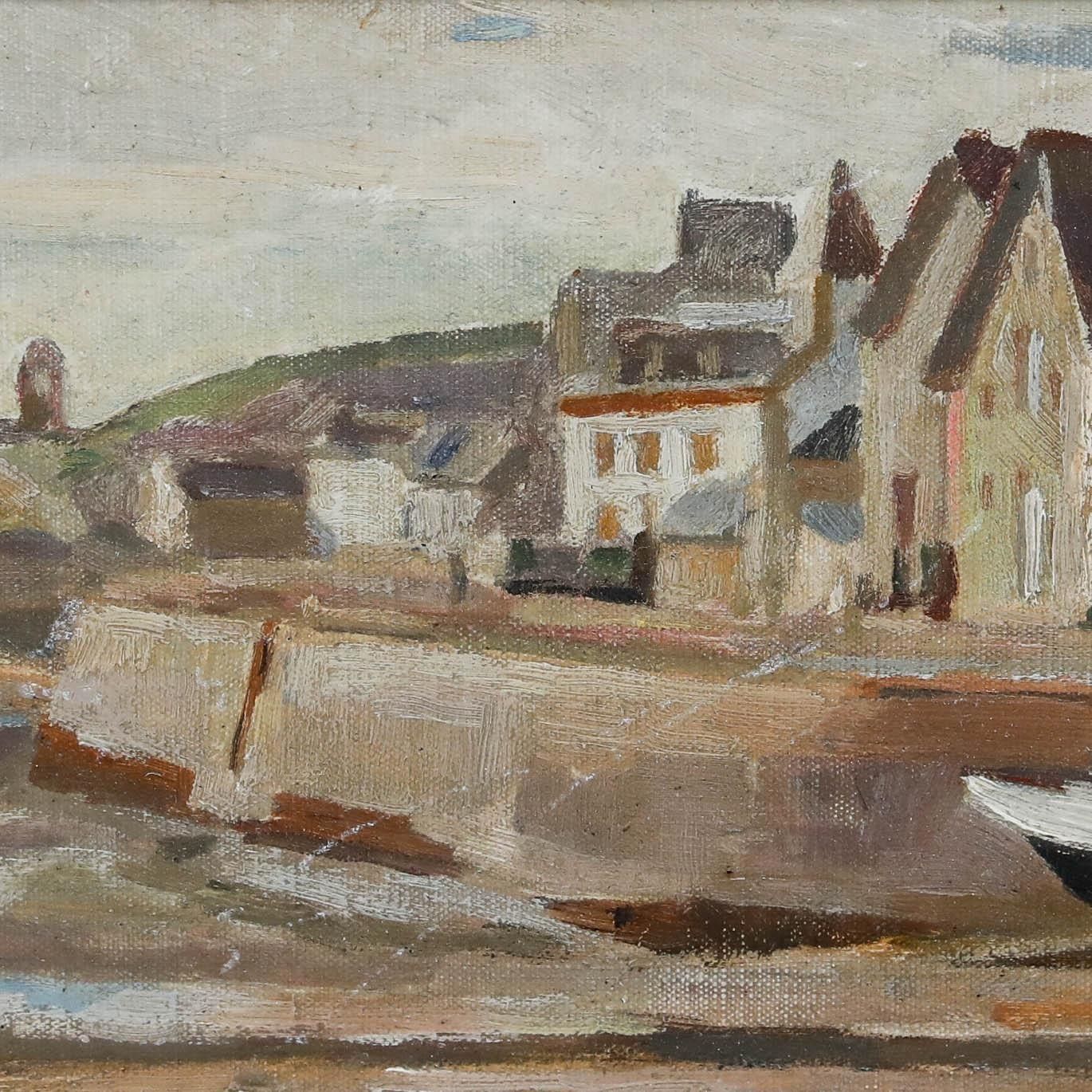 Bertrand Py (1895 1973) Mid 20th Century Oil, Low Tide photo Art