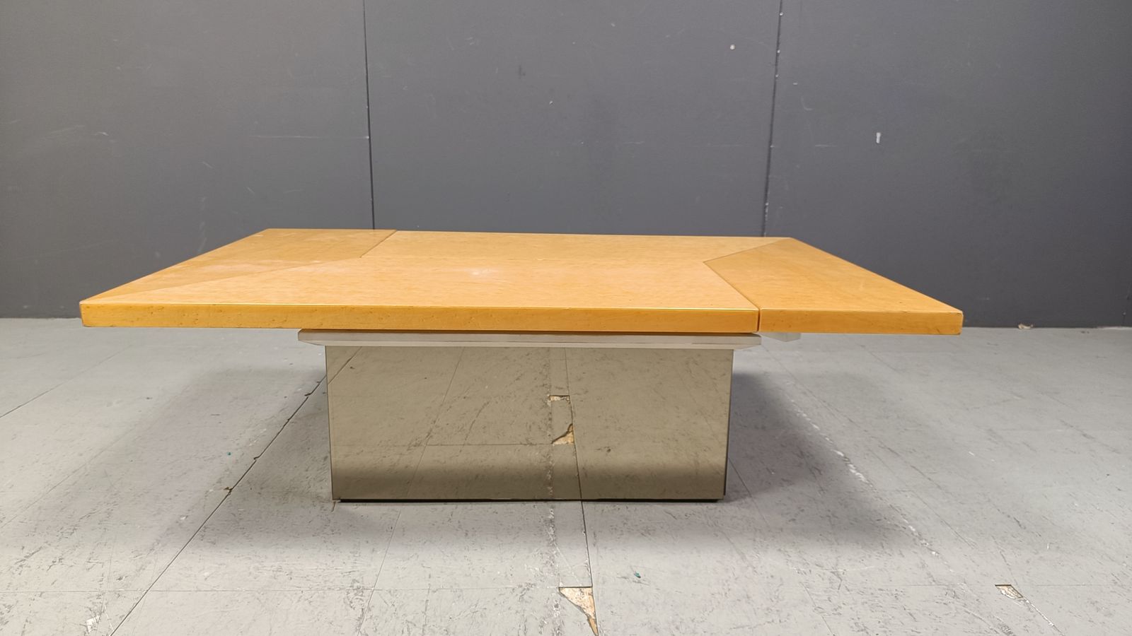 Vintage Ash Wood Coffee Table By Paul Michel, 1970s photo 1950.0
