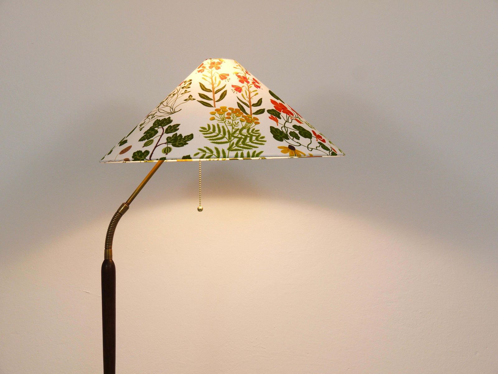 1940s Adjustable Walnut & Brass Floor Lamp, Rupert Nikoll Vienna, Austria, 1950s photo buy