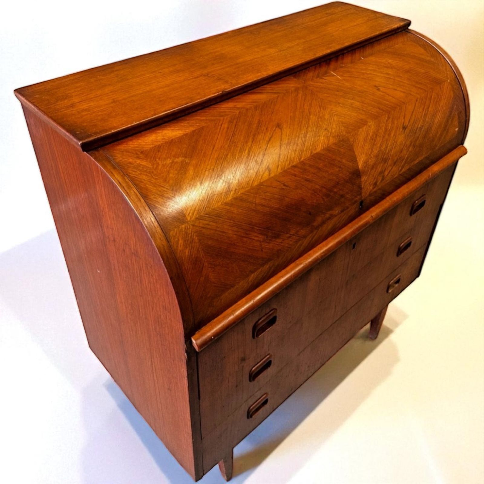Mid Century Swedish Teak Rolltop Secretary Desk By Egon Ostergaard photo furniture