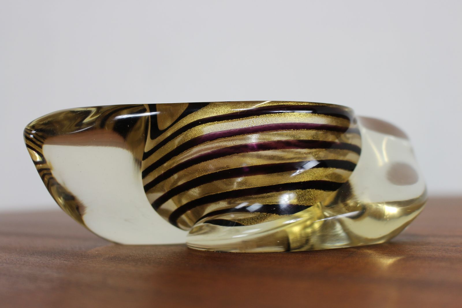 Stylish 1950’s Barovier And Toso Zebrati Bowl Of Unusual Form photo Home Decor