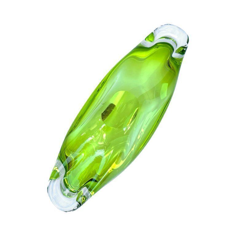 Green Glass Bowl, Designed By J. Broz, Skrdlovice, Czechoslovakia, 1960s. photo 104.0