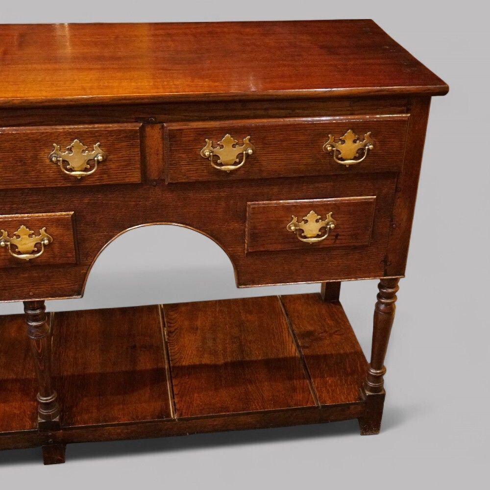 19th Century Oak Pot Board Dresser Base photo Furniture