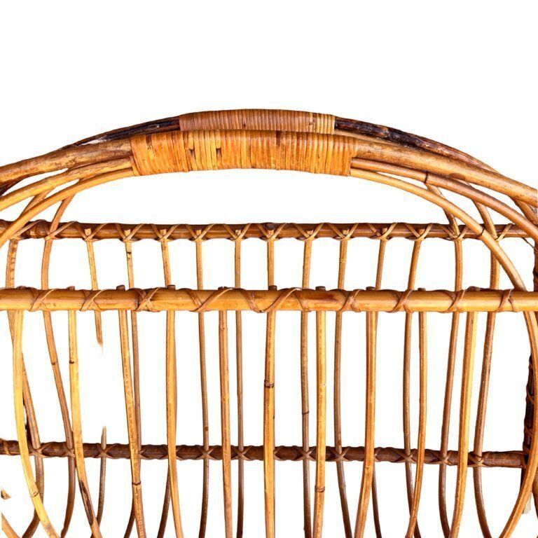 Wicker Newspaper Rack, Scandinavian Style, Denmark, 1970s photo furniture