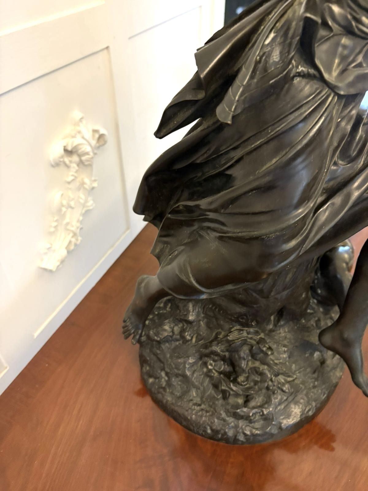 Home Decor Superb Antique 19th Century Bronze Sculpture By Renowned French Sculptor Auguste Moreau “L’amour Maternel” (Motherly Love) photo
