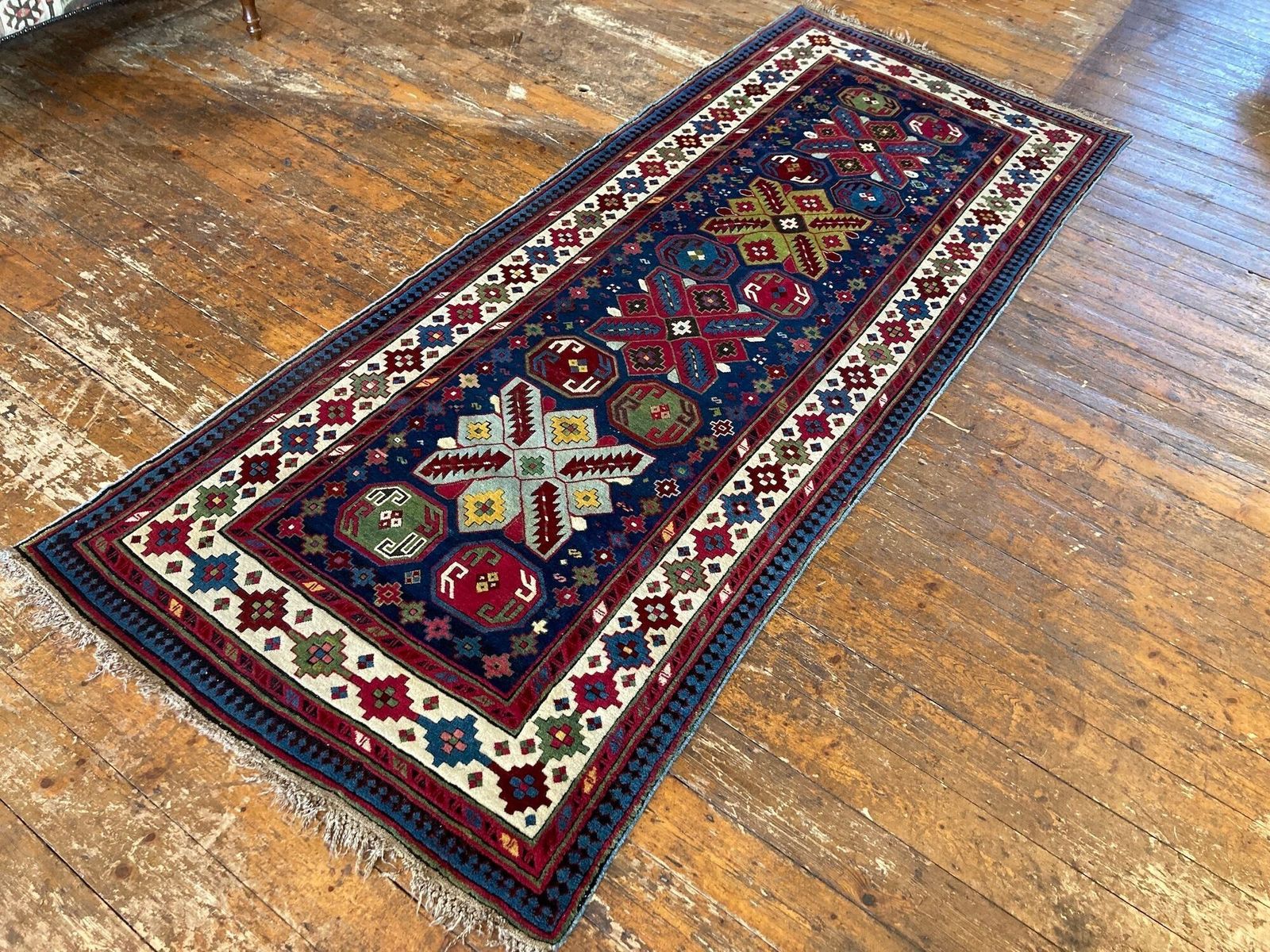 Antique Caucasian Talish Long Rug 2.97m X 1.22m photo 4900.0