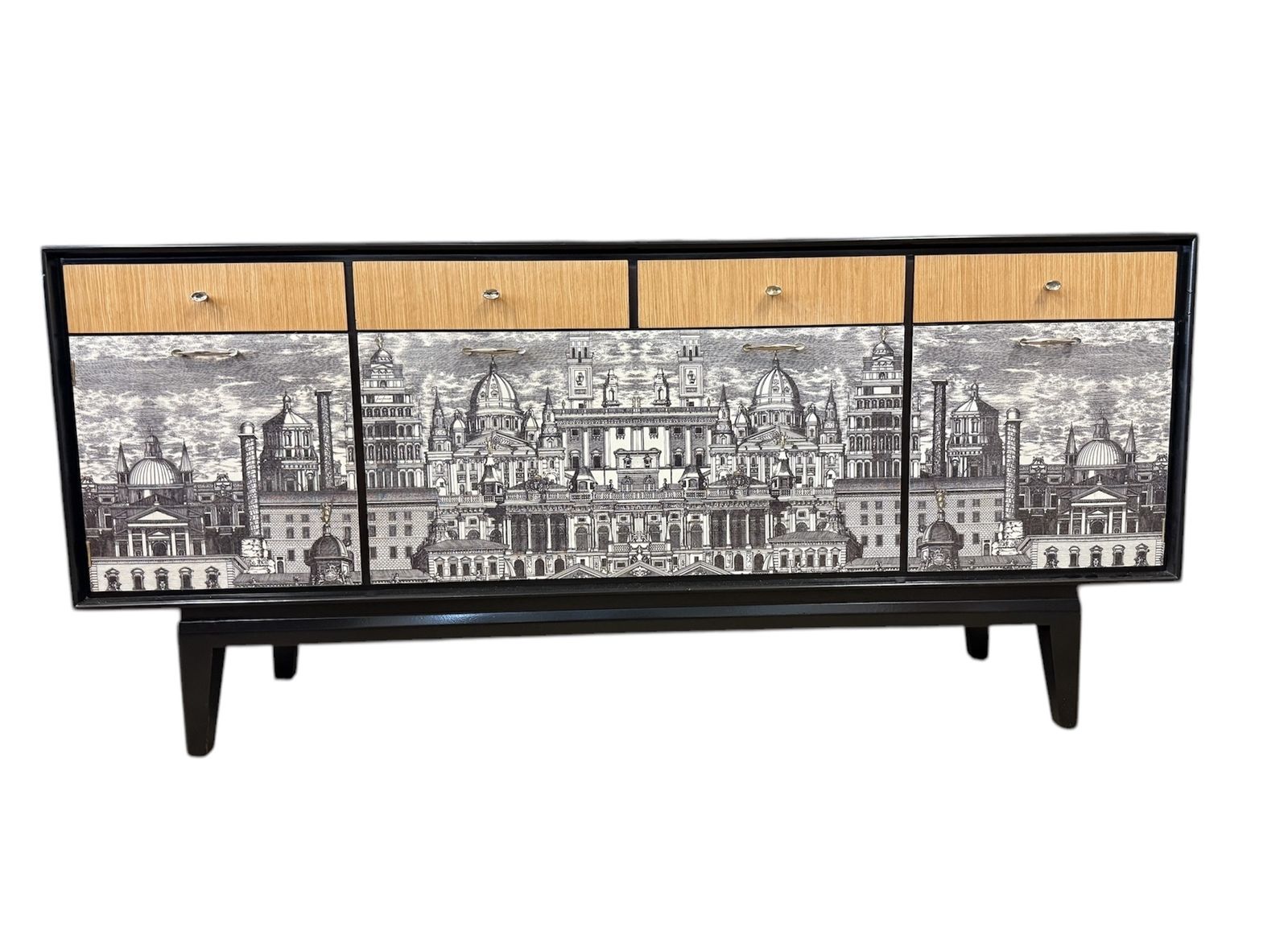 Vintage Sideboard Credenza Fornasetti Embellished Italian