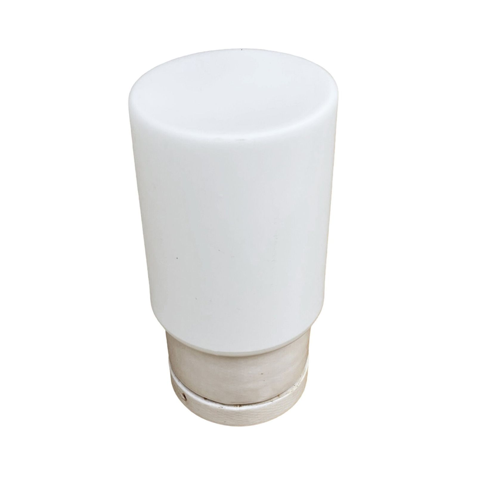 Industrial Wall Lamp, Glass Cylinder, White, 01b Elpor, Poland, 1970s photo buy