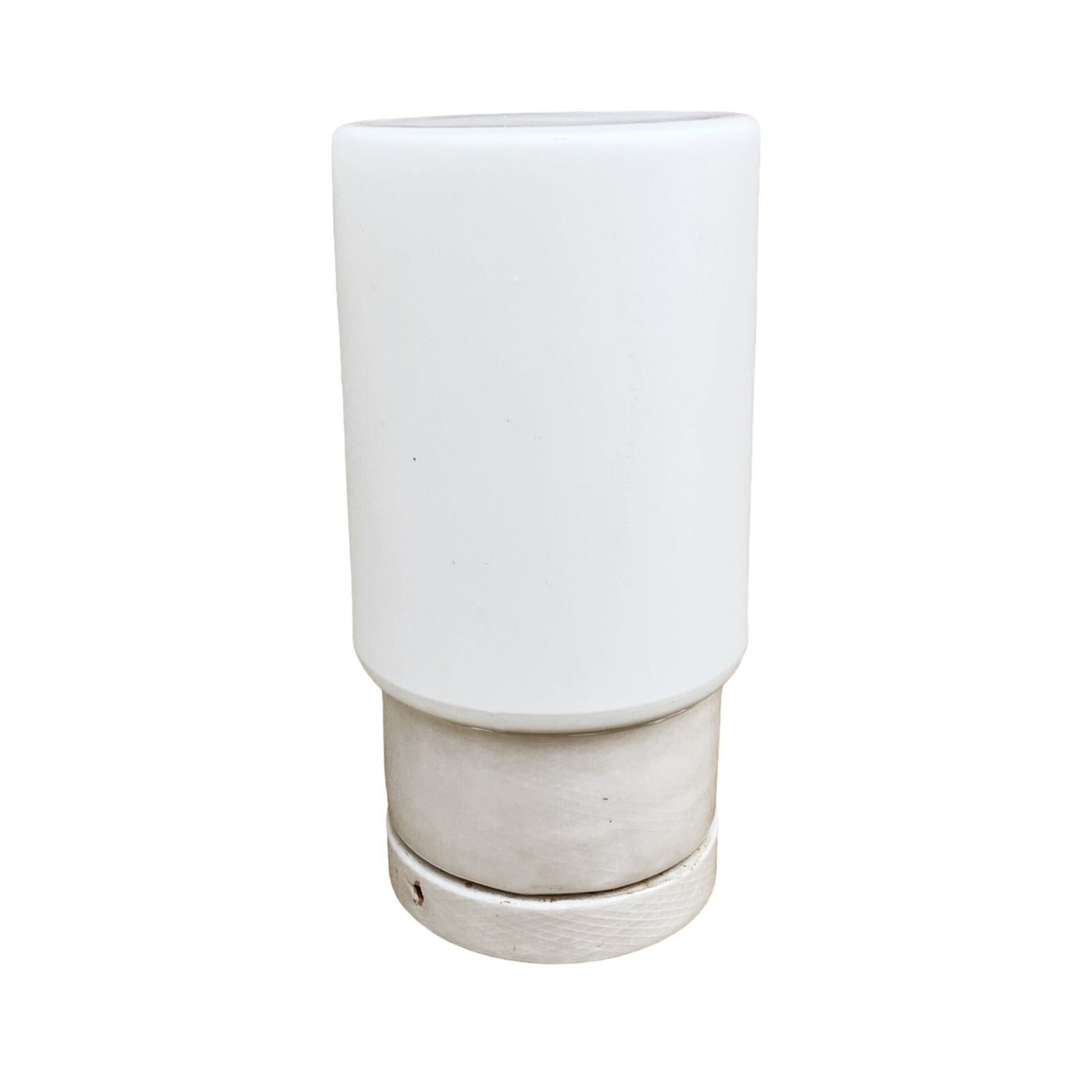 photo furniture Industrial Wall Lamp, Glass Cylinder, White, 01b Elpor, Poland, 1970s
