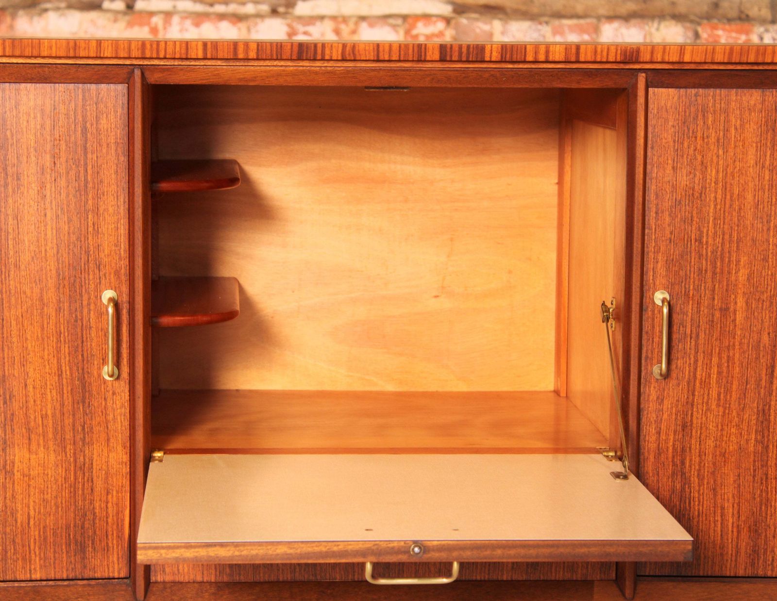 photo for sale Mid Century Tola And Teak Sideboard By Everest, Circa 1960s