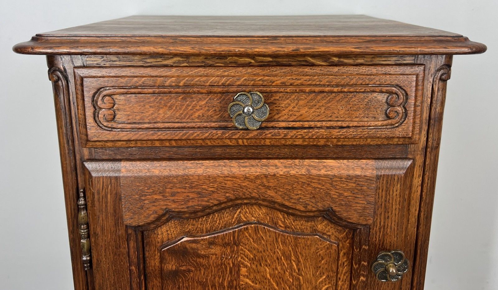 Bedside Table Vintage French Louis XVI Oak Nightstand Cabinet Lot 4286 photo Furniture