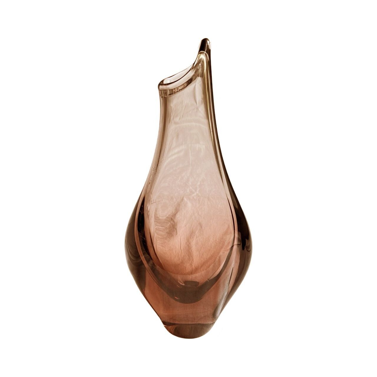 Glass Vase Designed By M. Klinger železny Brod Sklo Czechoslovakia 1960s
