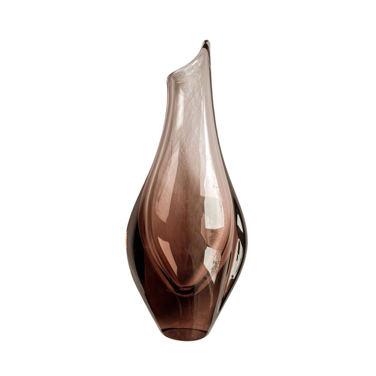 Glass Vase Designed By M. Klinger železny Brod Sklo Czechoslovakia 1960s photo for sale