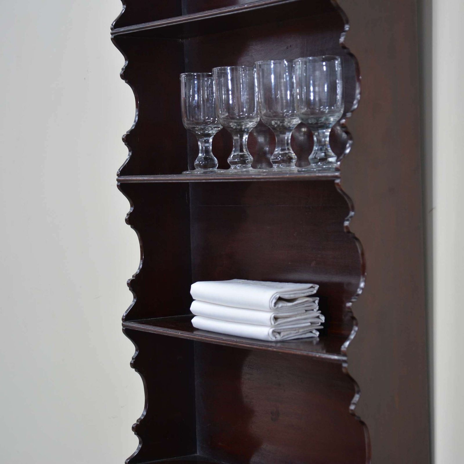 Georgian Mahogany Hanging Shelves photo for sale