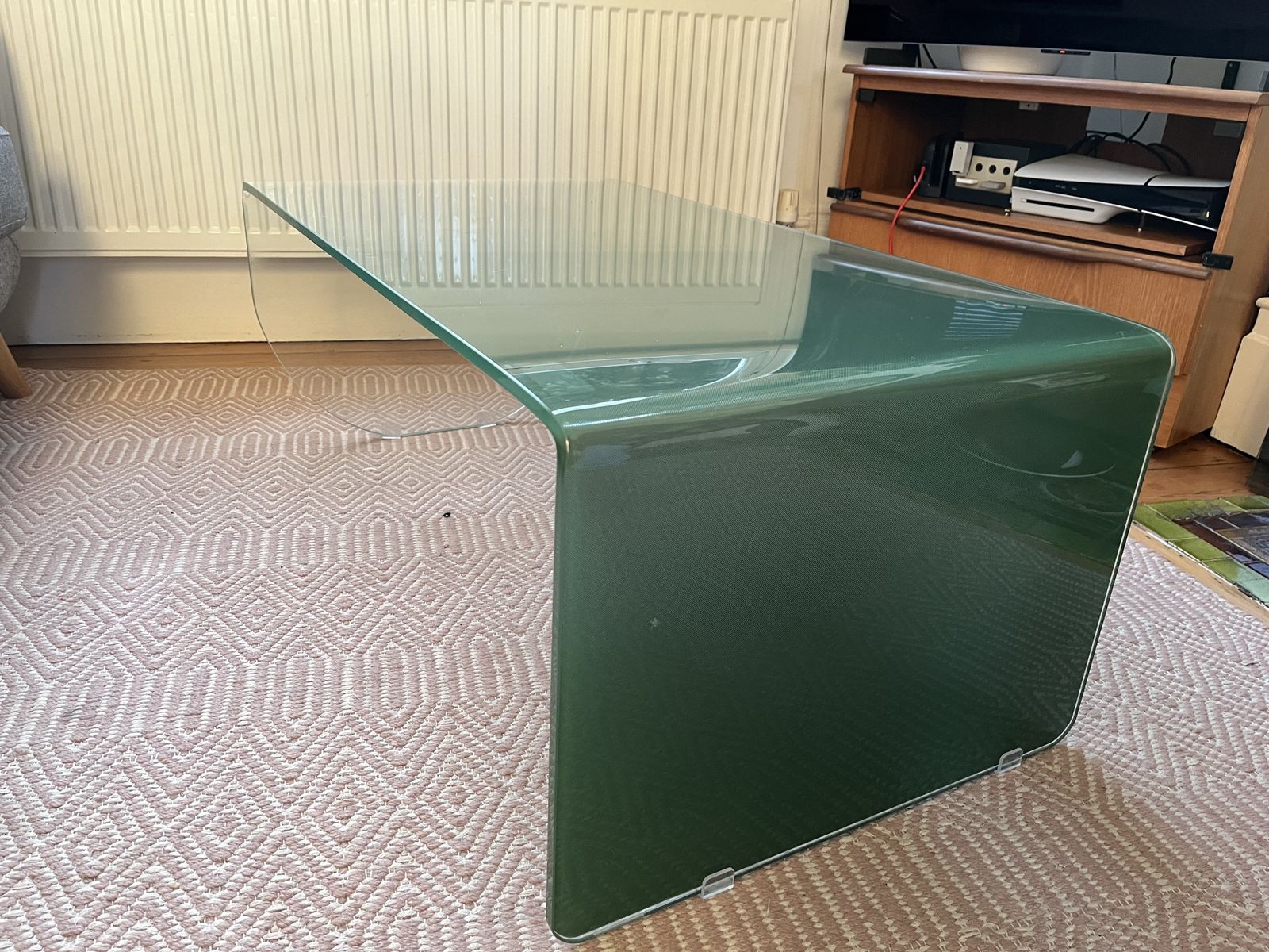 Mid Century Style Glass Green Ombré Coffee Table photo Furniture