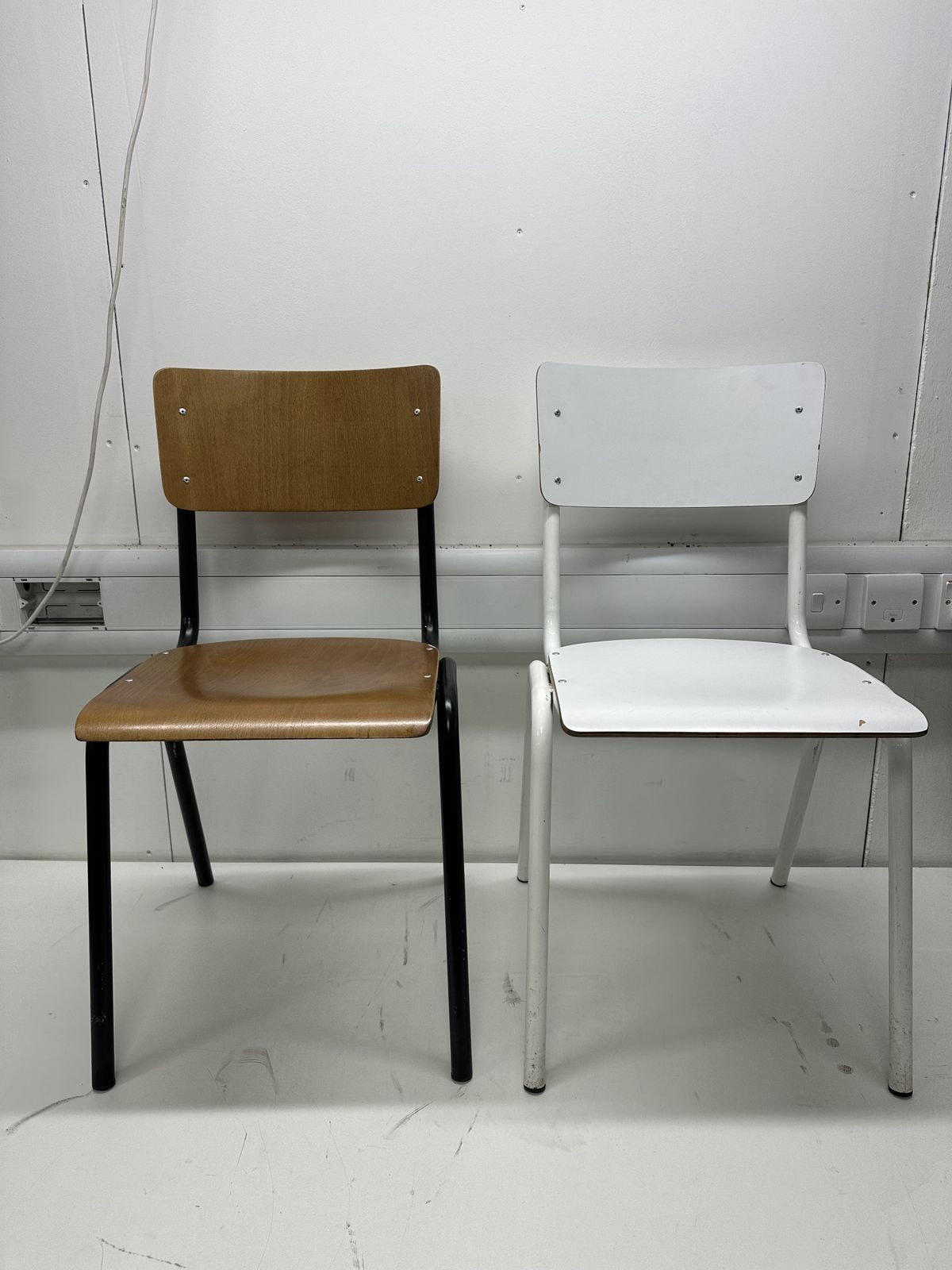 X2 Occasional Steel And Wood Chairs