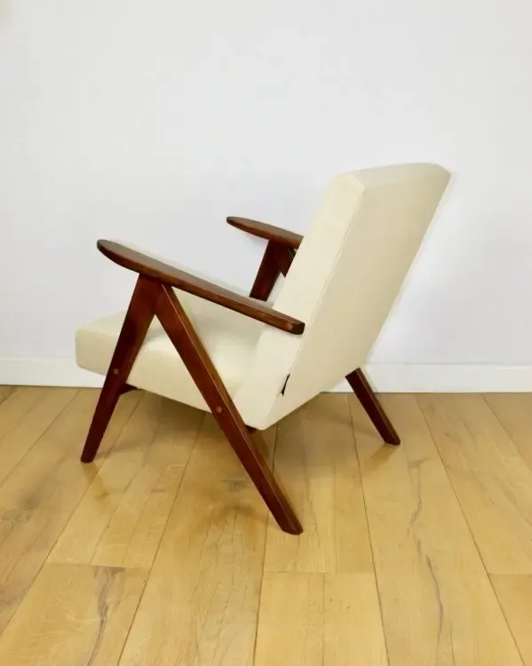 Vintage B 310 Var Armchair In Beige Velvet From The Jade Series   2 Pieces Available photo vinterior