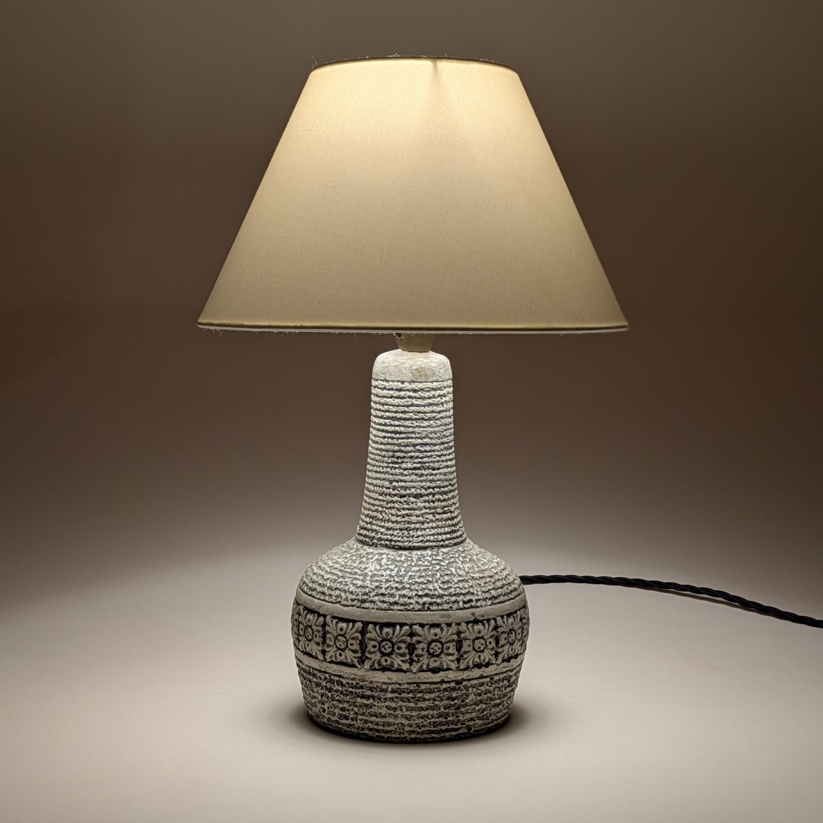 photo furniture French Mid Century Studio Pottery Ceramic Table Lamp Signed French Vintage 1960s Lighting Home Decor Original Light