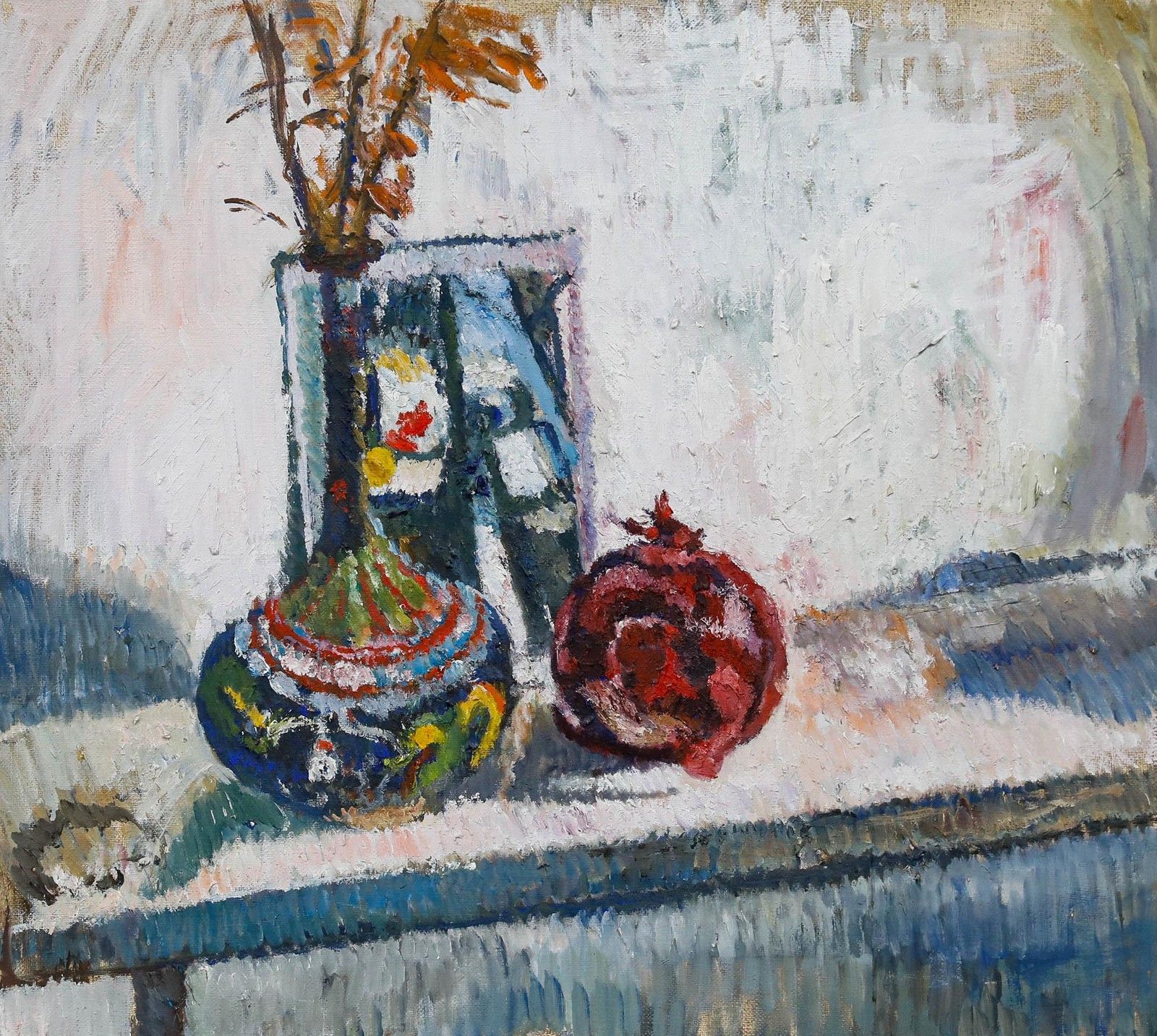 Mark Ford 20th Century Oil, Ceramic And Pomegranate photo furniture