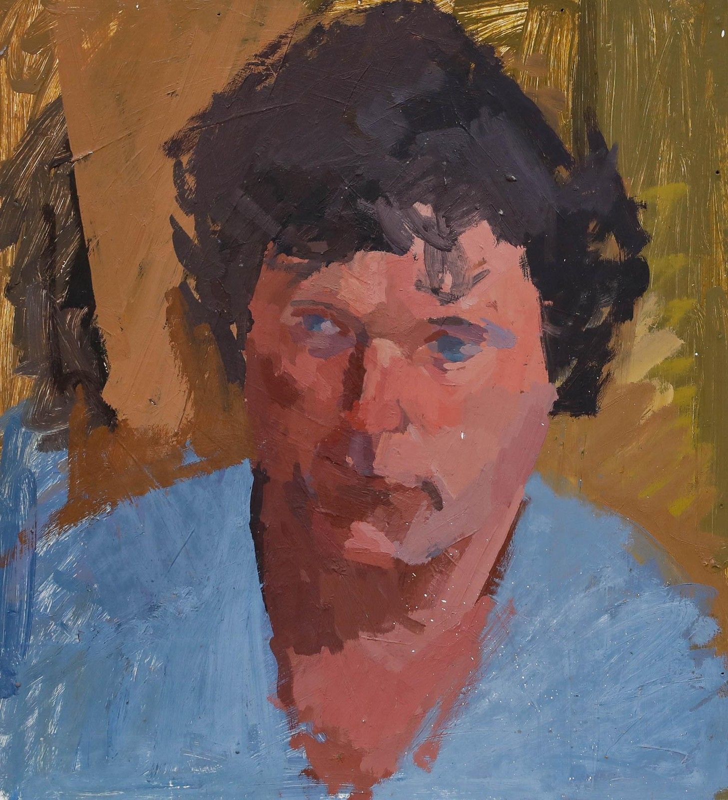Mark Ford 20th Century Oil, Gentleman In A Blue Shirt photo furniture